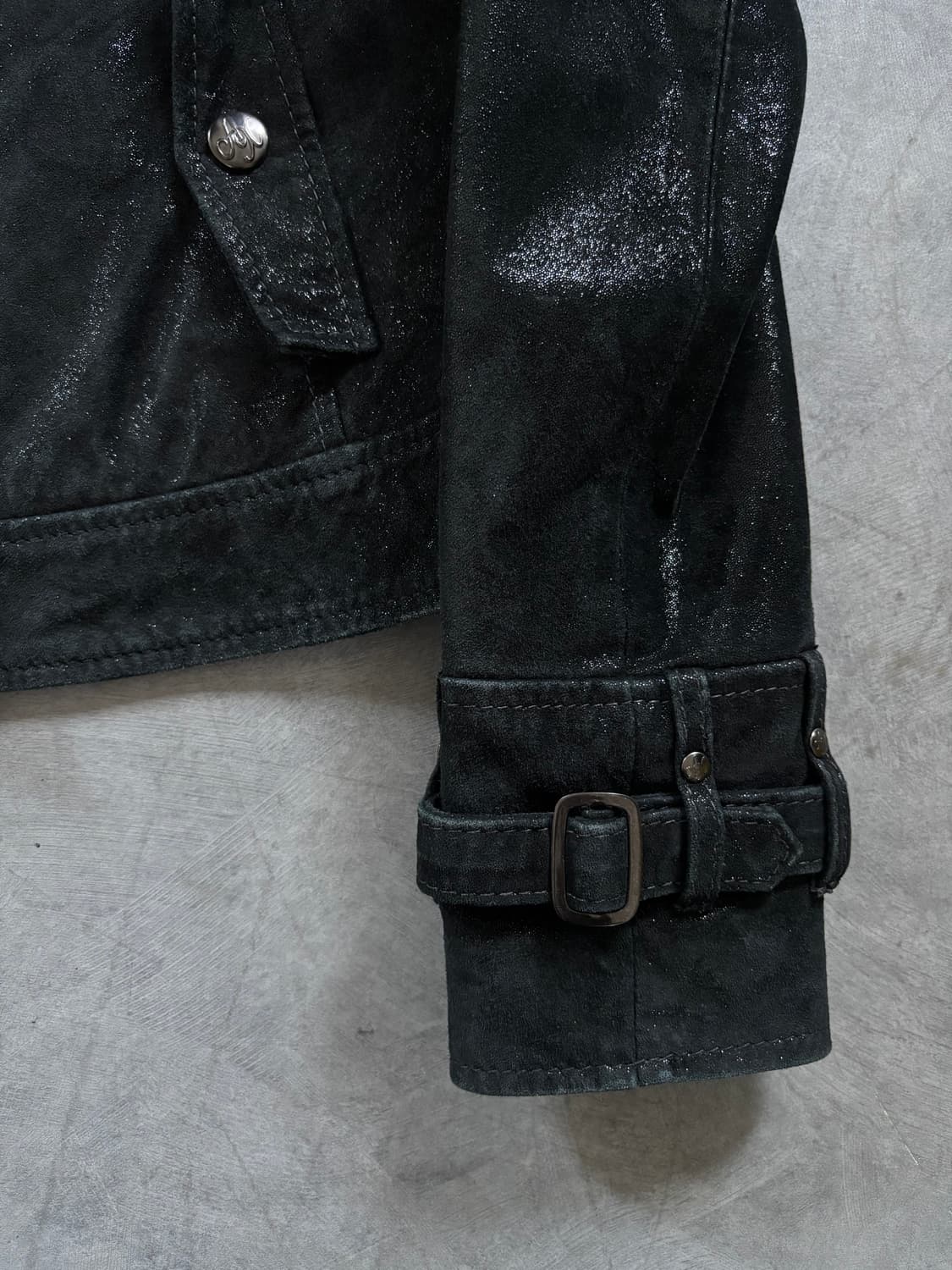 Armani Exchange 아르마니 익스체인지 블랙 글리터 레더 자켓 상품이미지7