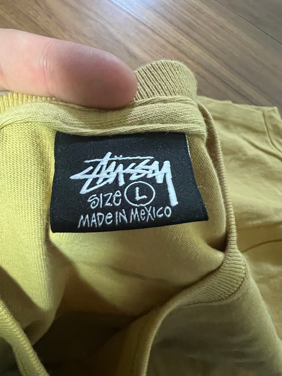 [L] 스투시 빅 링크 티셔츠 카키 상품이미지2