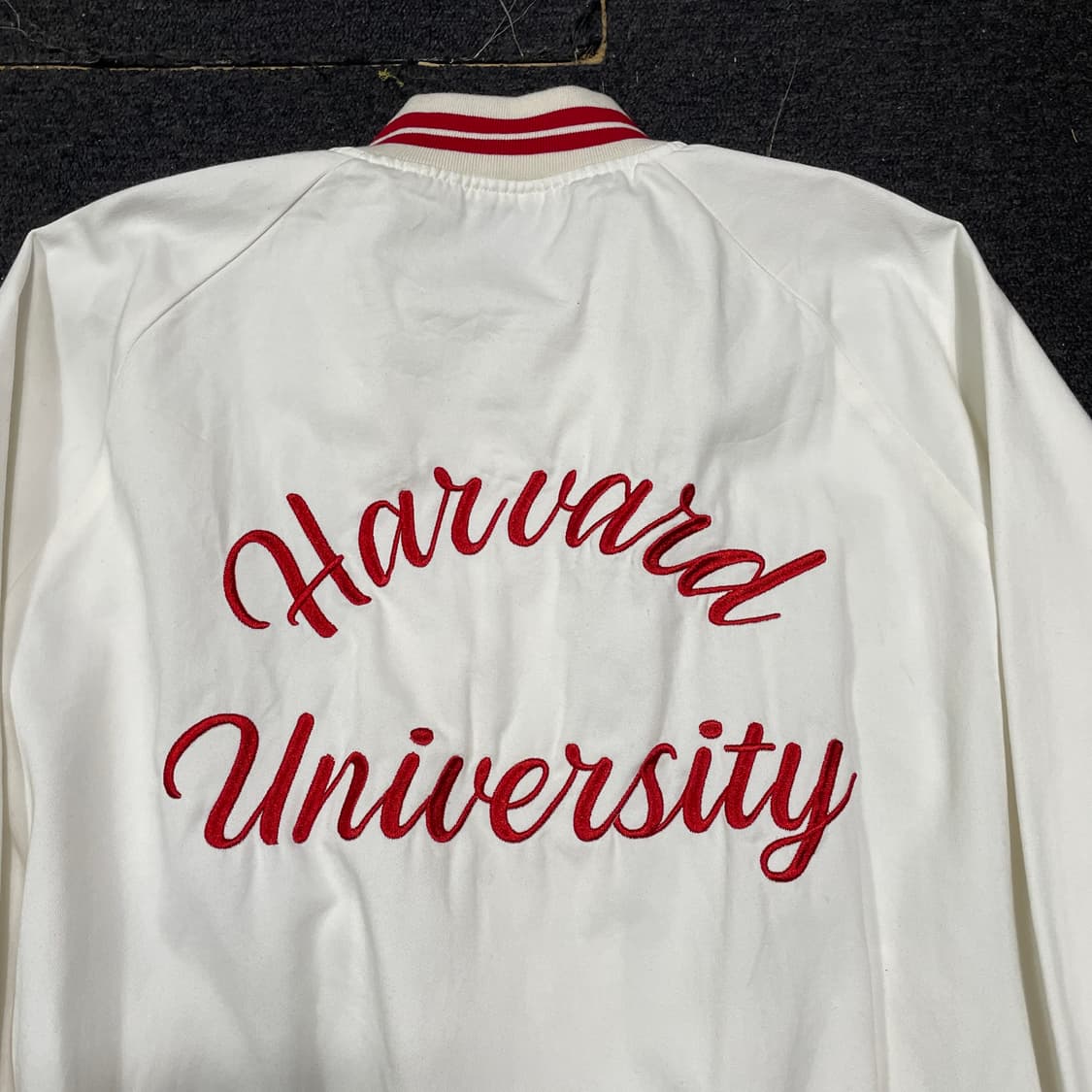 Jpn brand X harvard 화이트 코치자켓 블루종 L 상품이미지3
