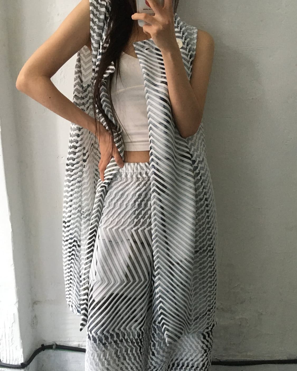 ISSEY MIYAKE 이세이미야케 화이트 플리츠 팬츠 상품이미지2