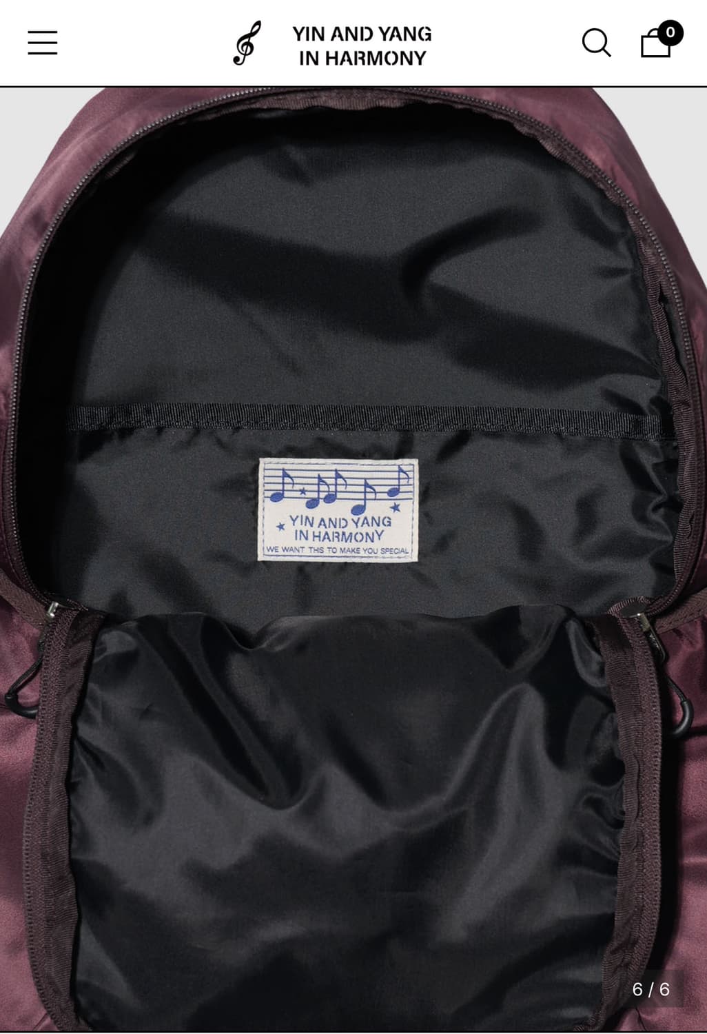 인앤양인하모니 BOW BACKPACK 버건디 백팩 가방 상품이미지3