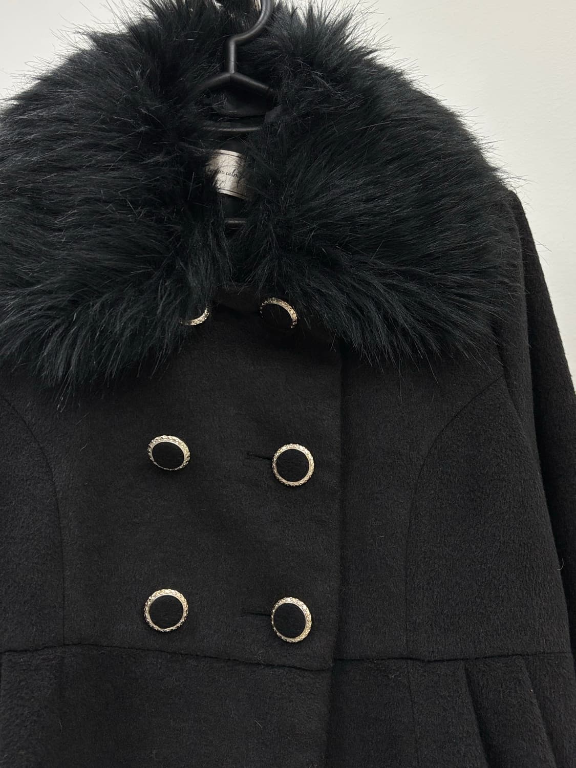 빈티지 블랙 더블 코트 상품이미지7