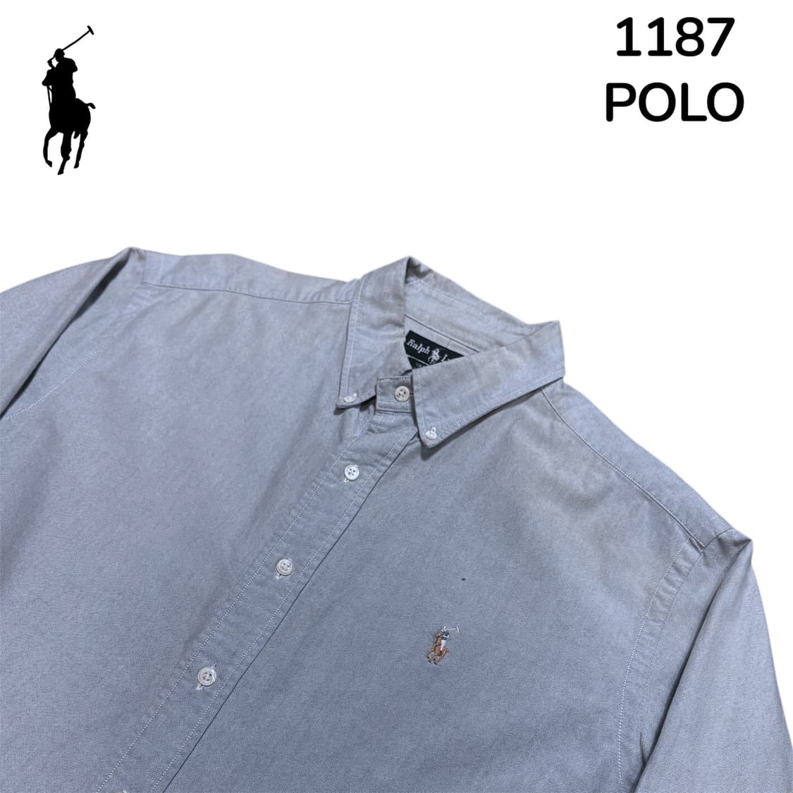 폴로 솔리드 단색 소라색 셔츠 L 상품이미지4