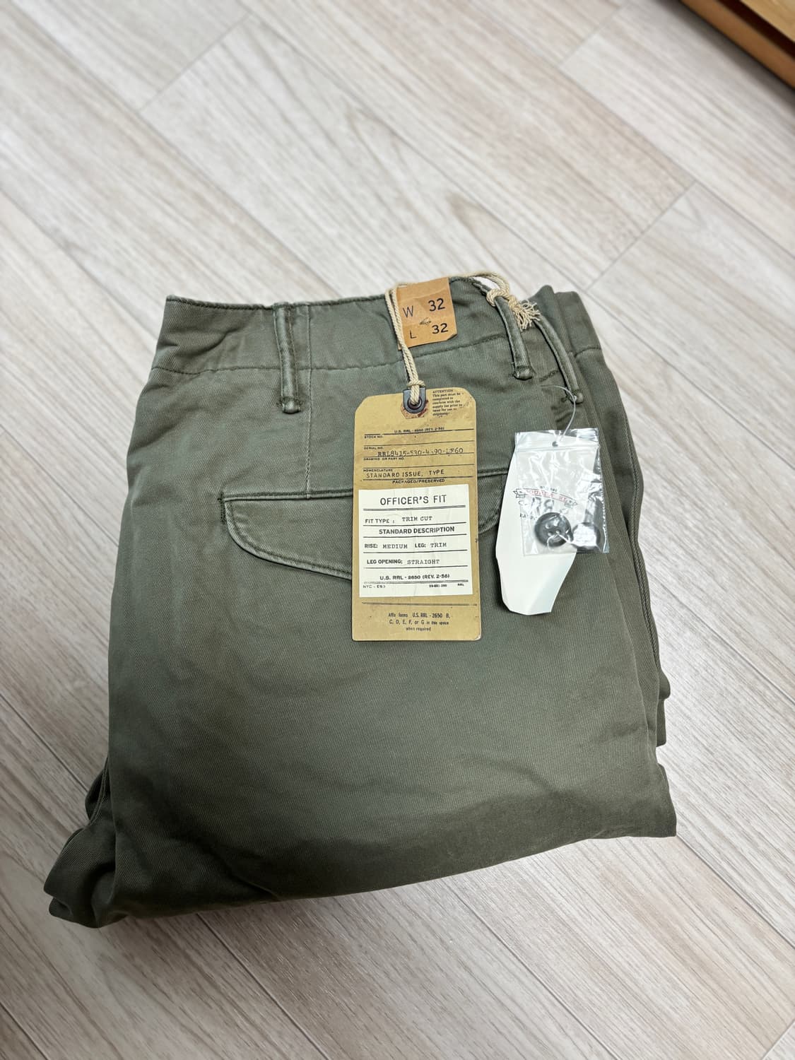 [새제품] RRL 더블알엘 오피서치노 올리브 32x32 상품이미지1