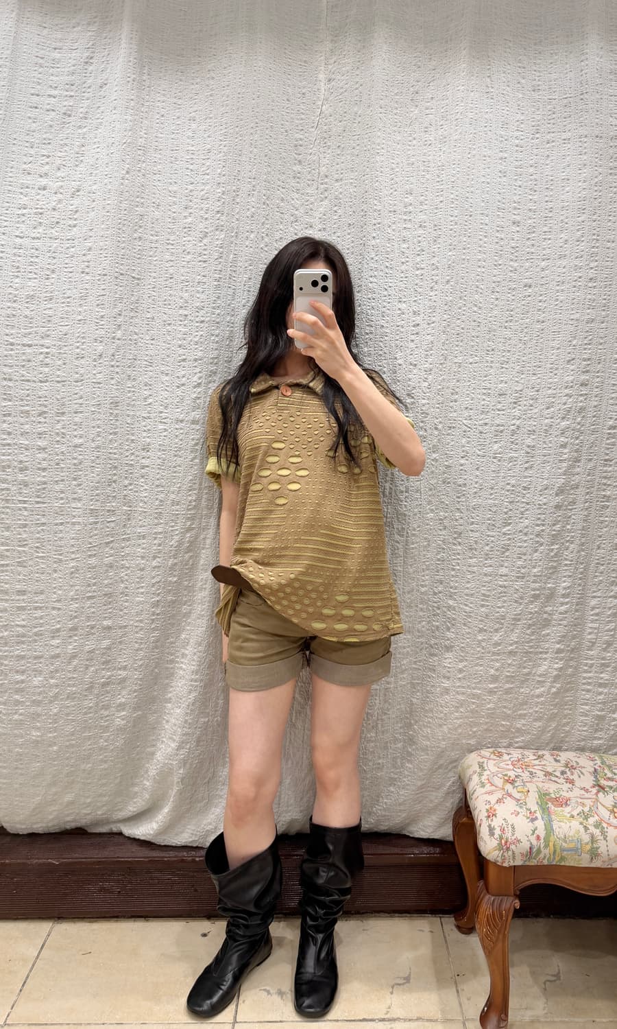 Pebble Cutwork Polo 상품이미지5