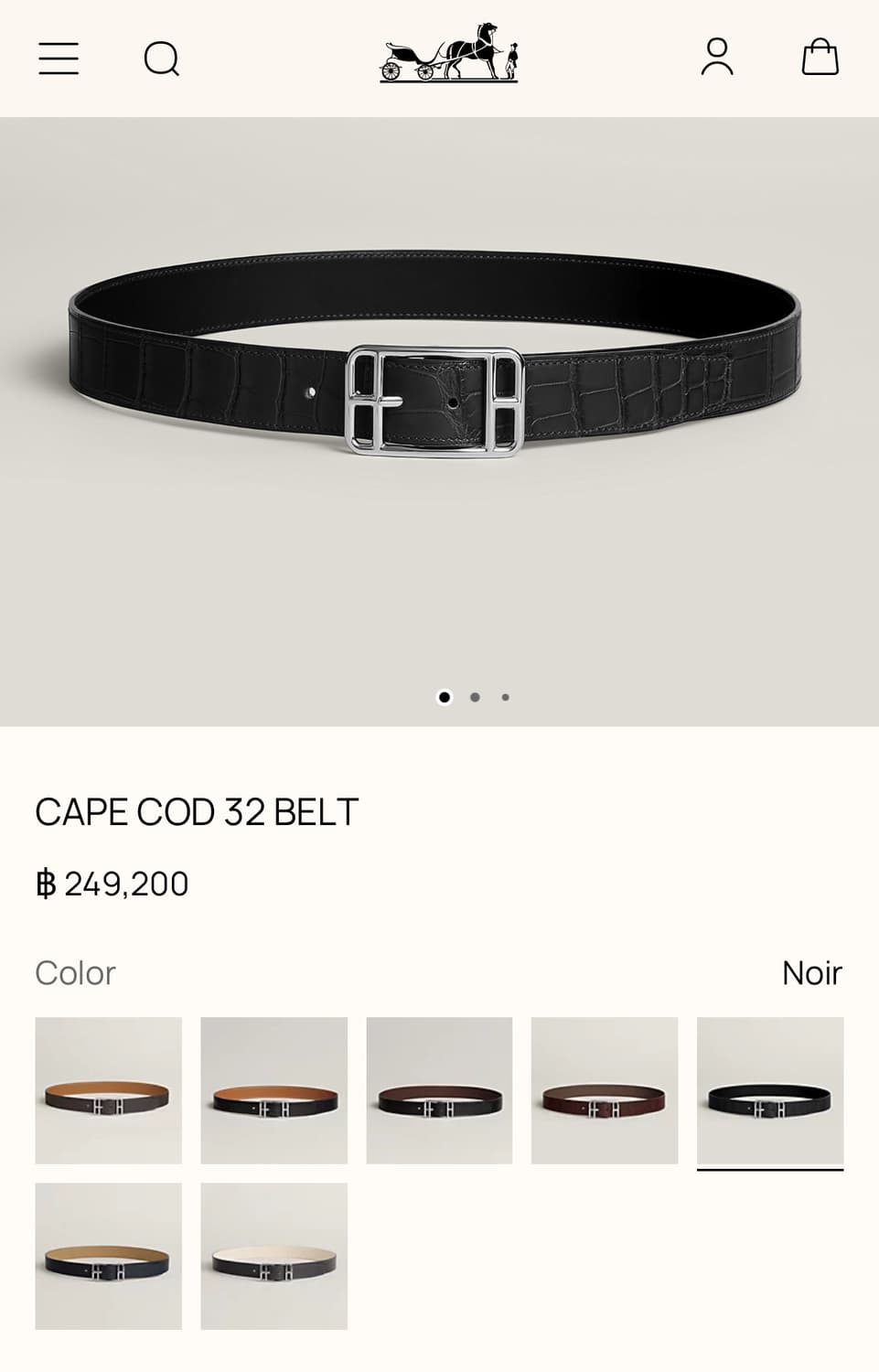 에르메스 리버서블 벨트(프로수스 라인-나일 엘리게이터)95사이즈-해외발송 상품이미지2