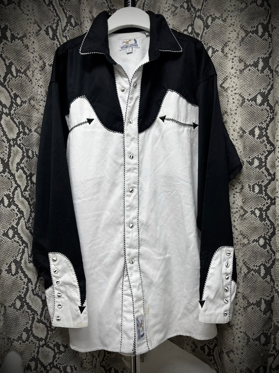 [Western]Black&White Western Over-Fit Sh 상품이미지6