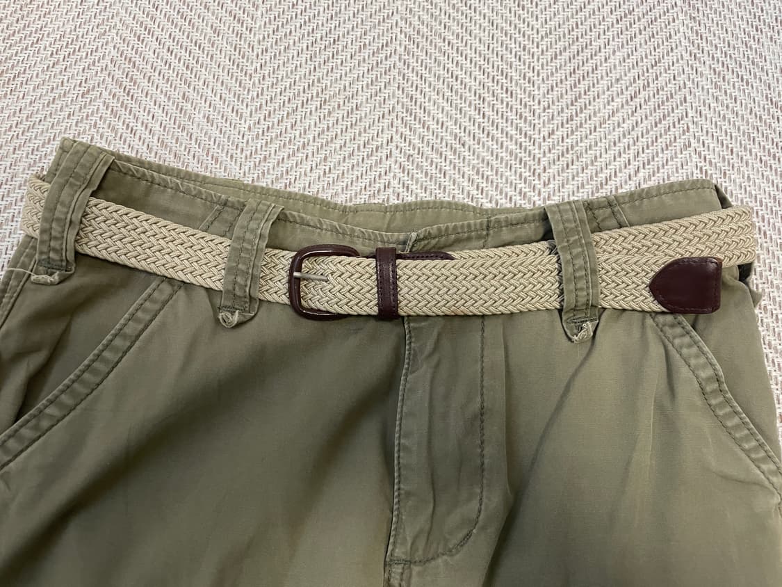 빈티지 웨빙 브라운 벨트  J03706 상품이미지2