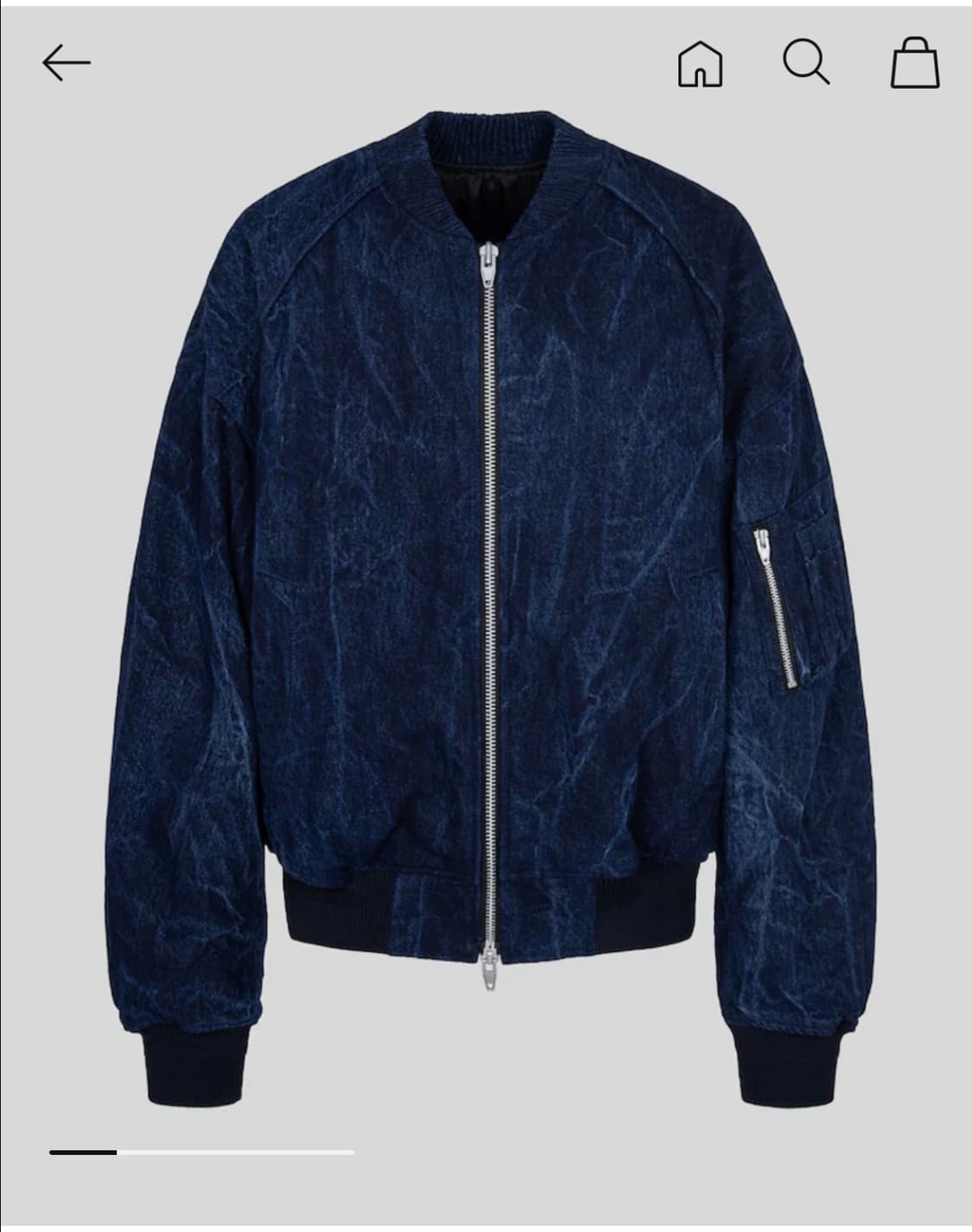 준지 워싱 데님 마원 48 황금 사이즈(거의 새상품) 상품이미지1