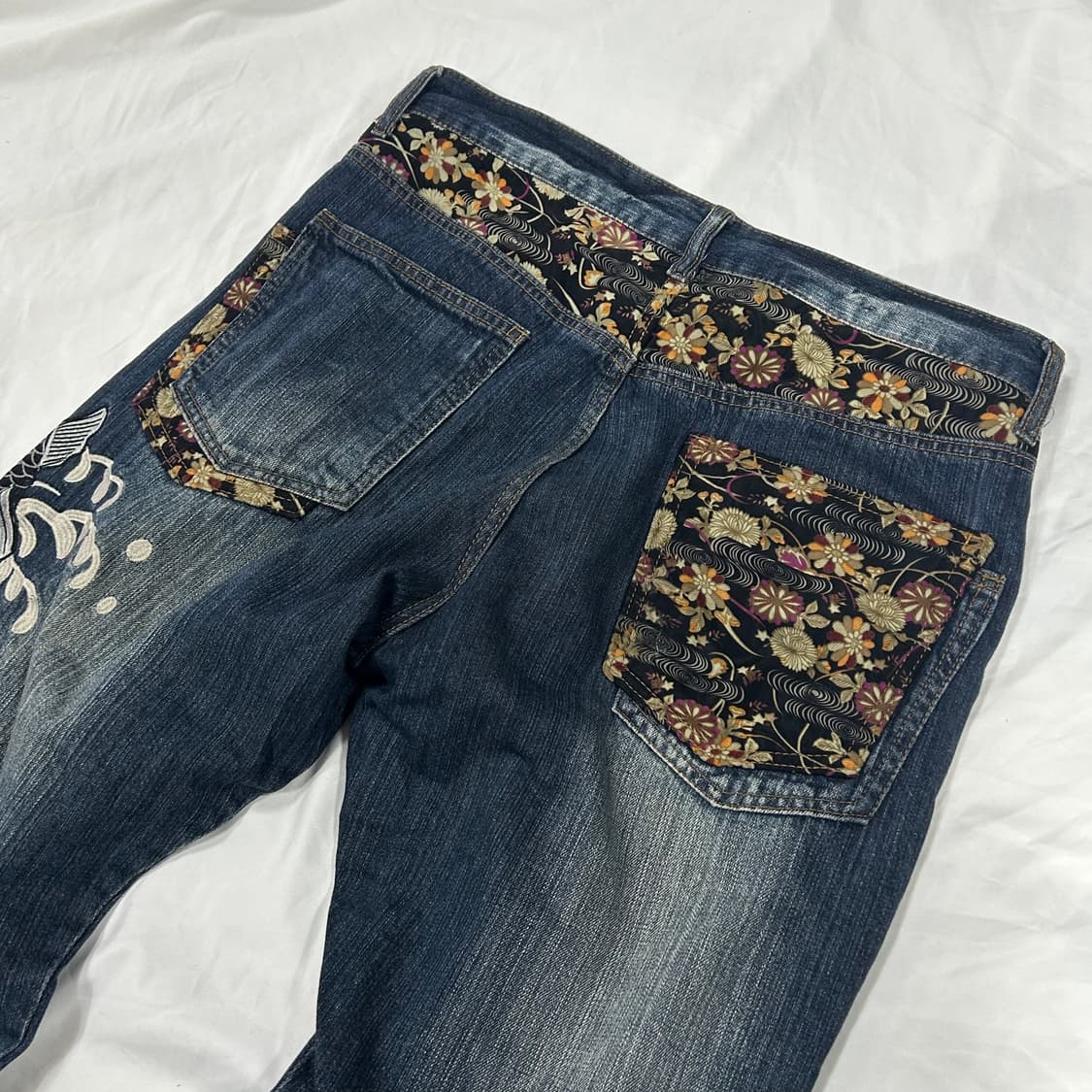 [memory special] 재팬 오리엔탈 잉어자수 데님팬츠 상품이미지4