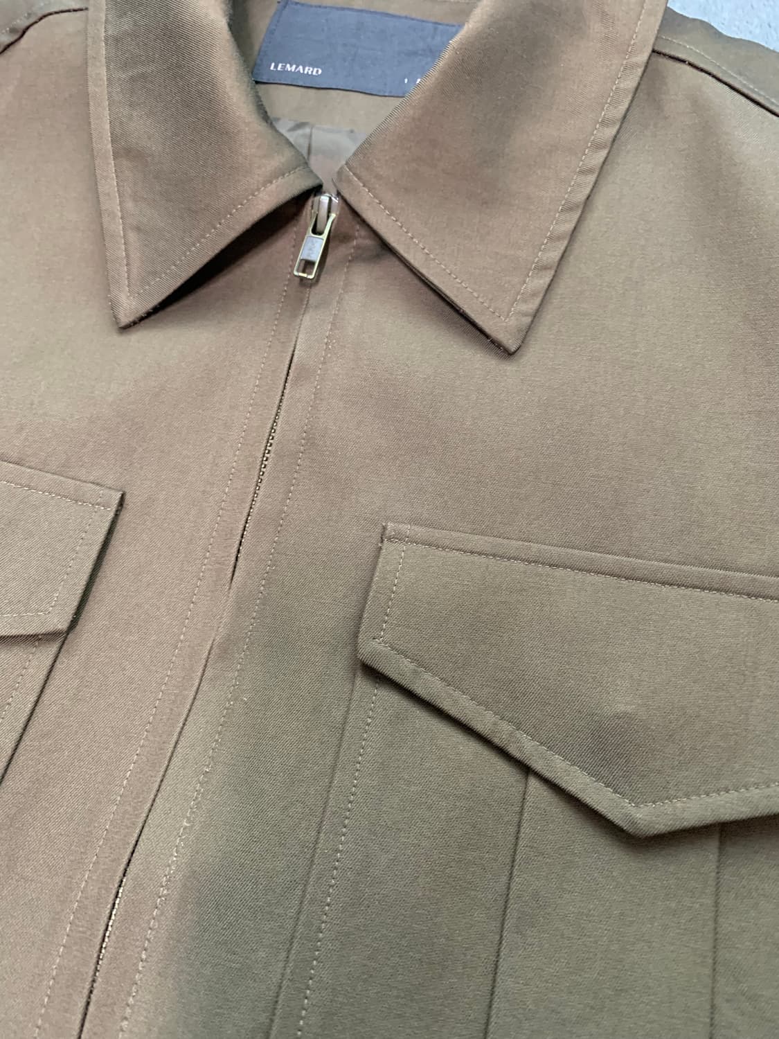 르마드 스탠다드 카라 자켓 브라운 L 상품이미지6