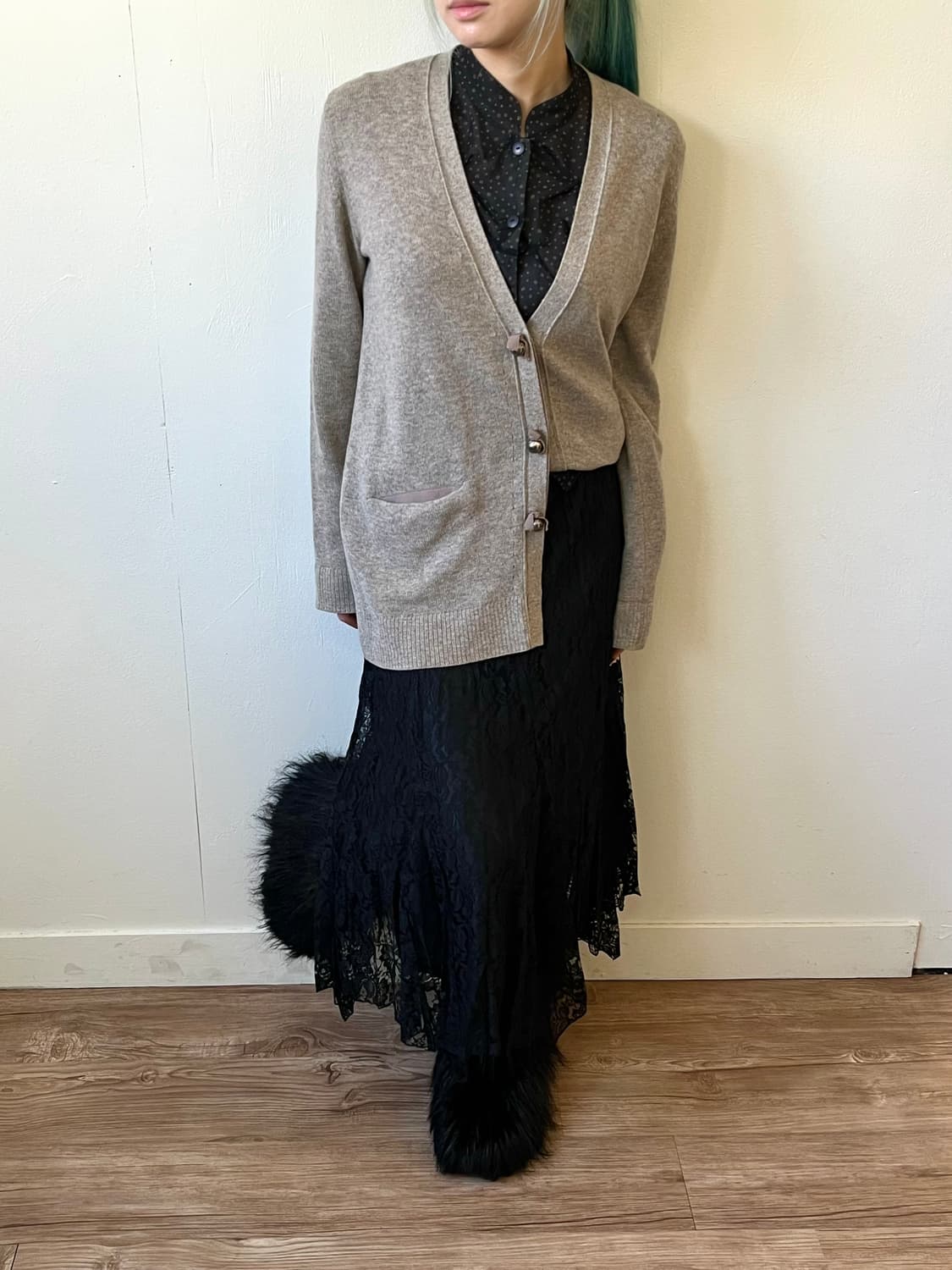 LANVIN 캐시미어 아이언볼 가디건 상품이미지6