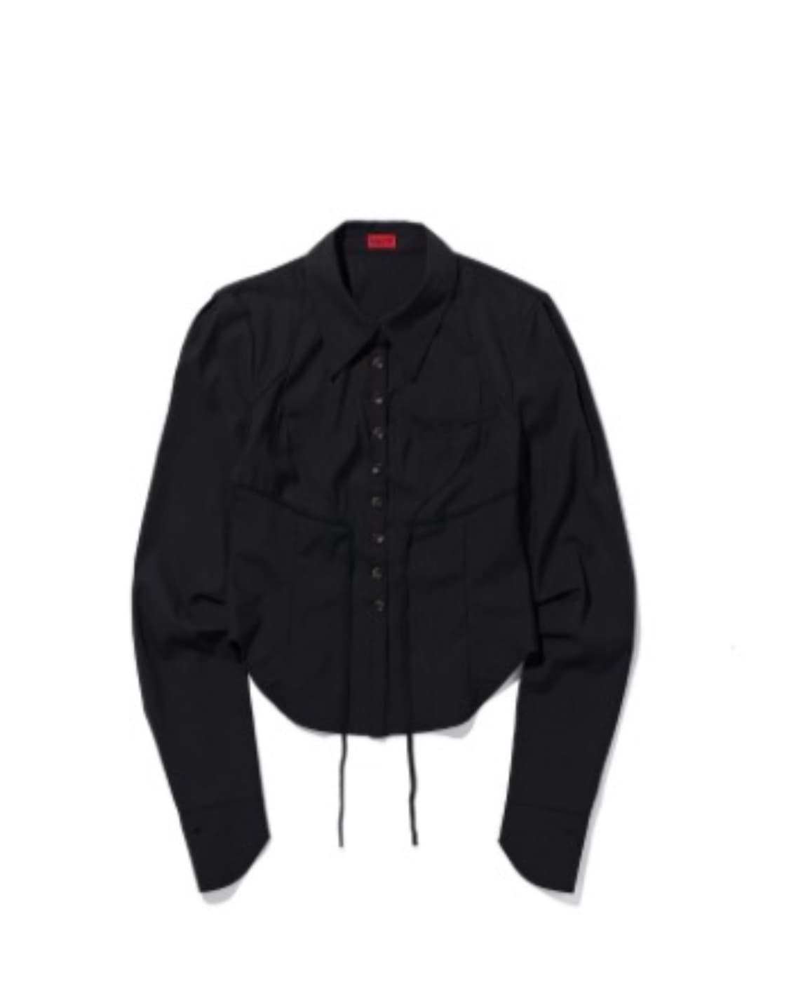 미스치프 EMPIRE LACE SHIRT BLACK 상품이미지1