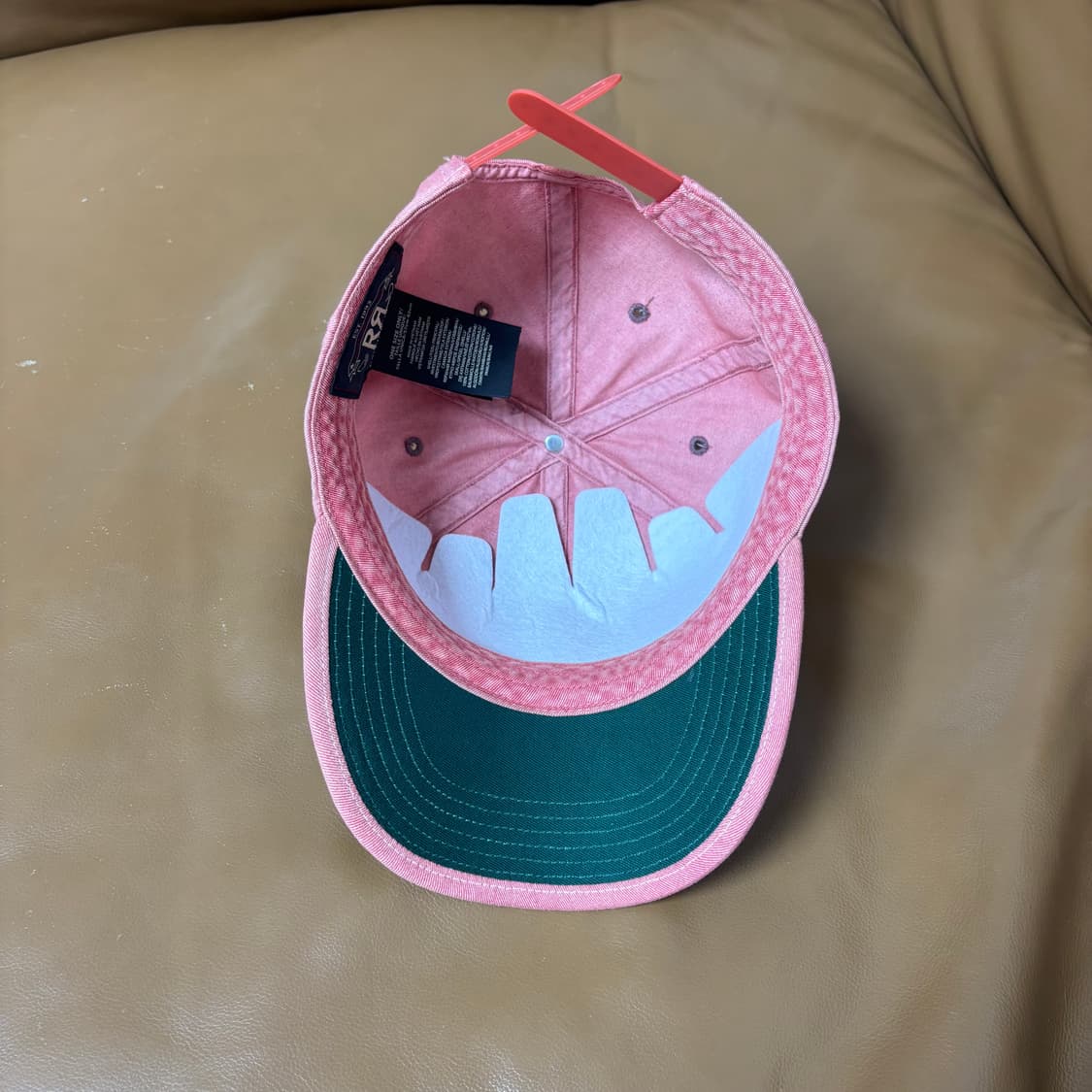 RRL 더블알엘 랄프로렌 폴로 윙로고 6패널 볼캡 모자 워시드 레드 상품이미지6