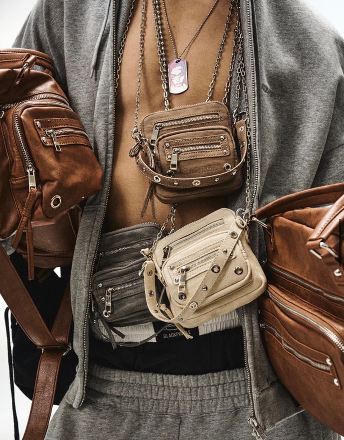 블랙퍼플 Toast Wallet Bag 베이지 상품이미지1