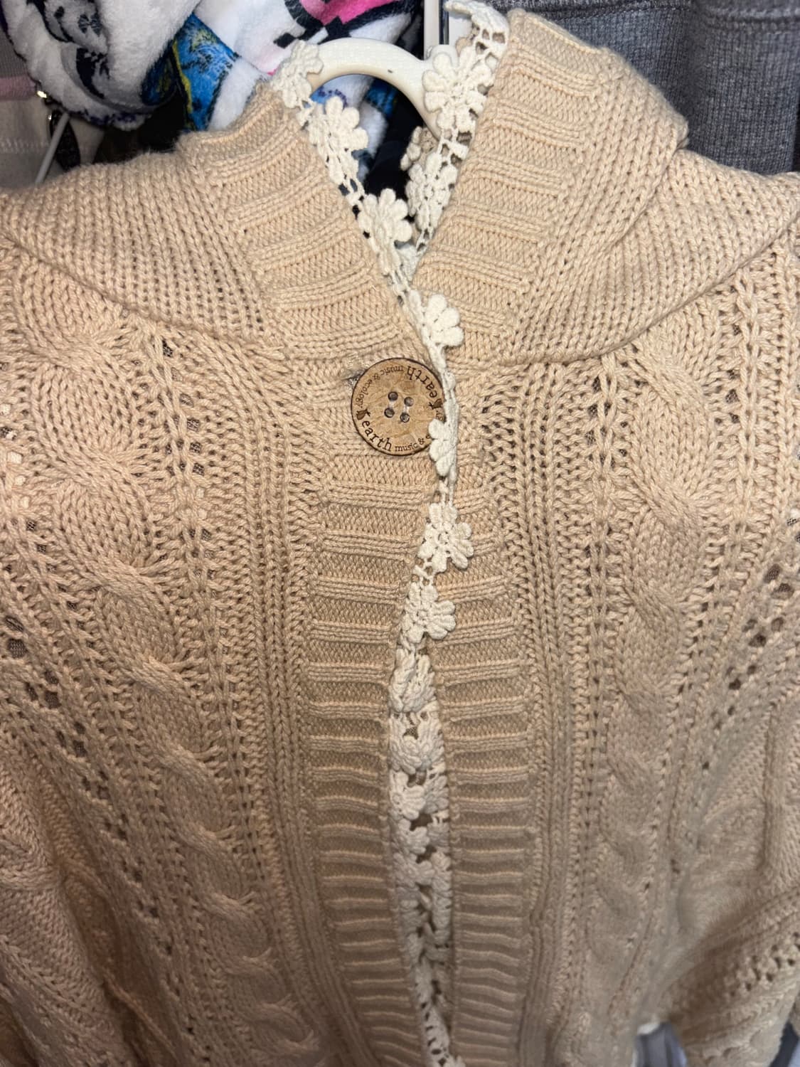 모리걸 하구미 니트 케이프 판초 가디건 큐빈 상품이미지3