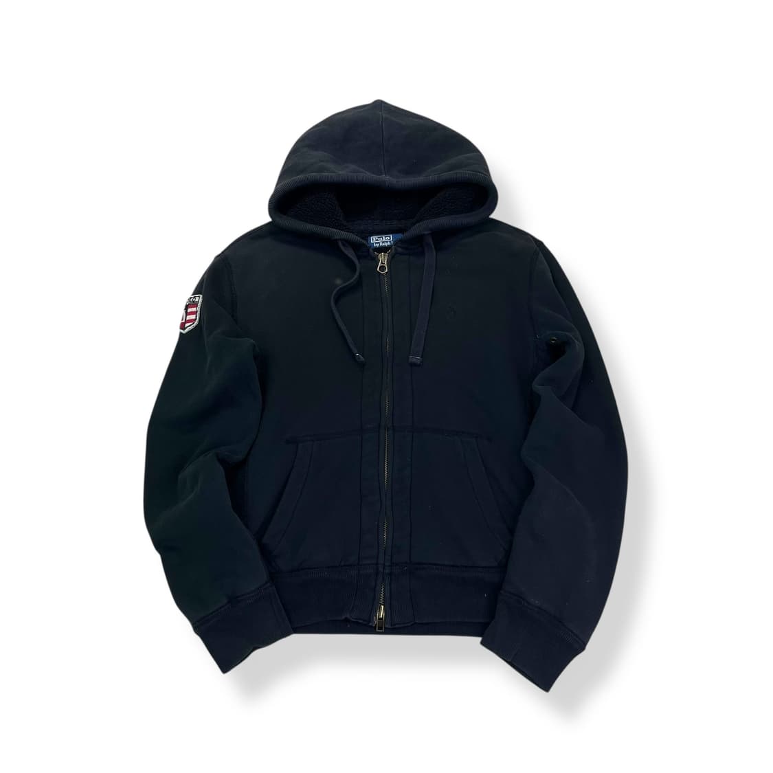 100 폴로 랄프로렌 양털 성조기 후드집업 상품이미지1