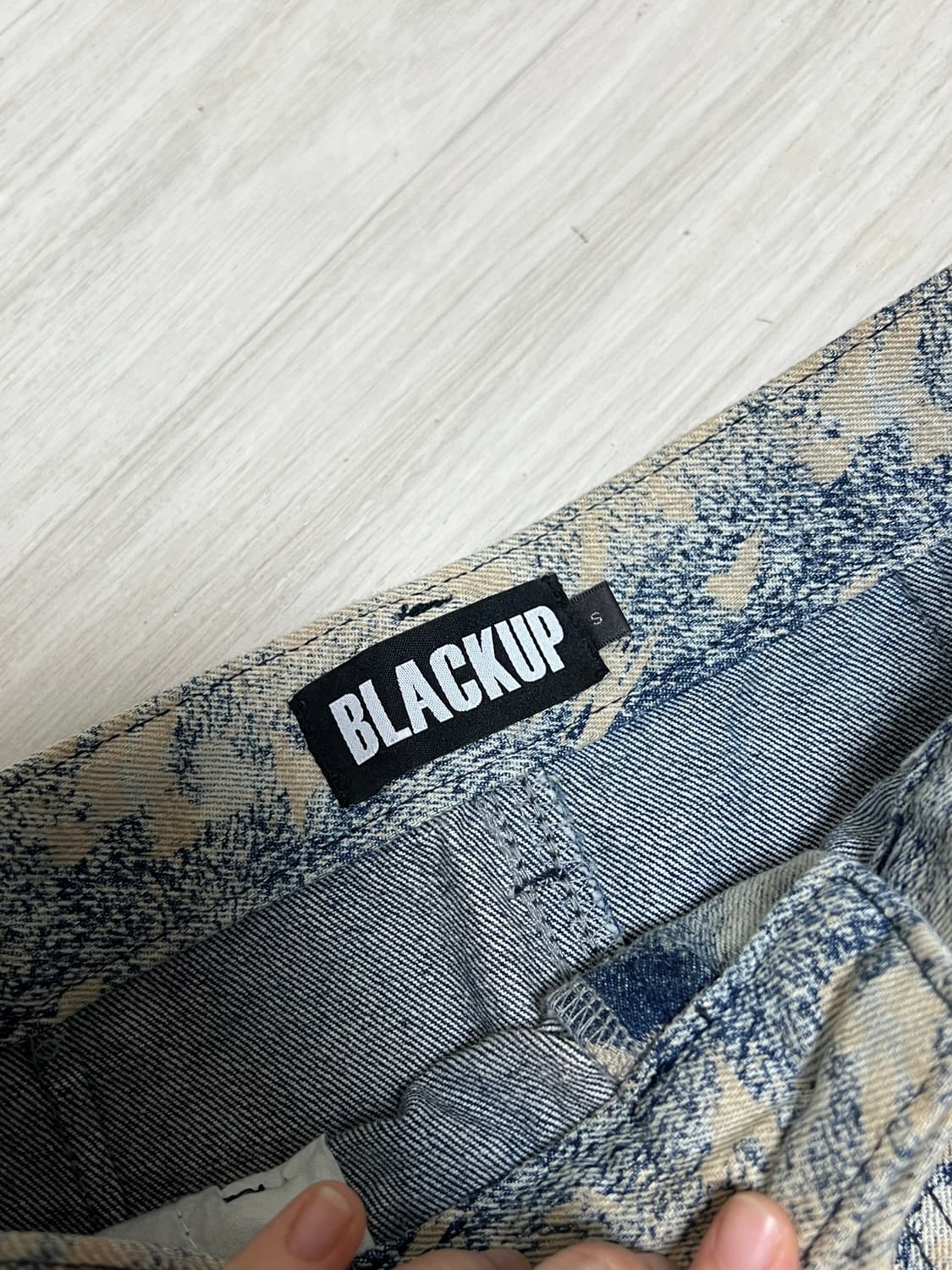 블랙업 - made 데님 롱 스커트 상품이미지4