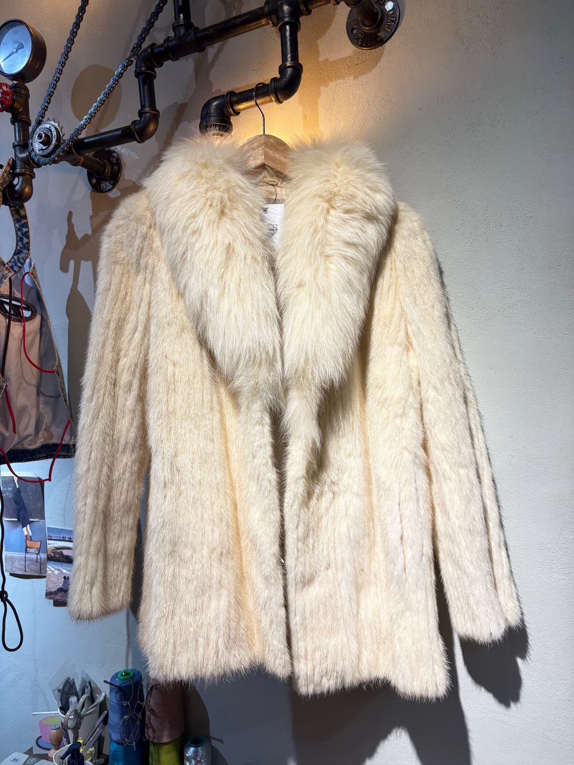 아이보리 여우+밍크코트 상품이미지1