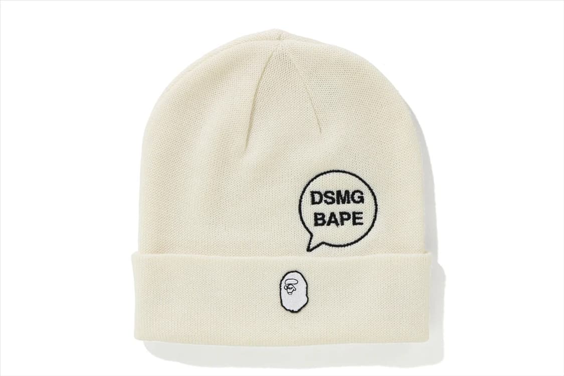 [OS] 베이프 X DSMG 스토어 미니사루 DSMG 로고 비니 아이보리 상품이미지1