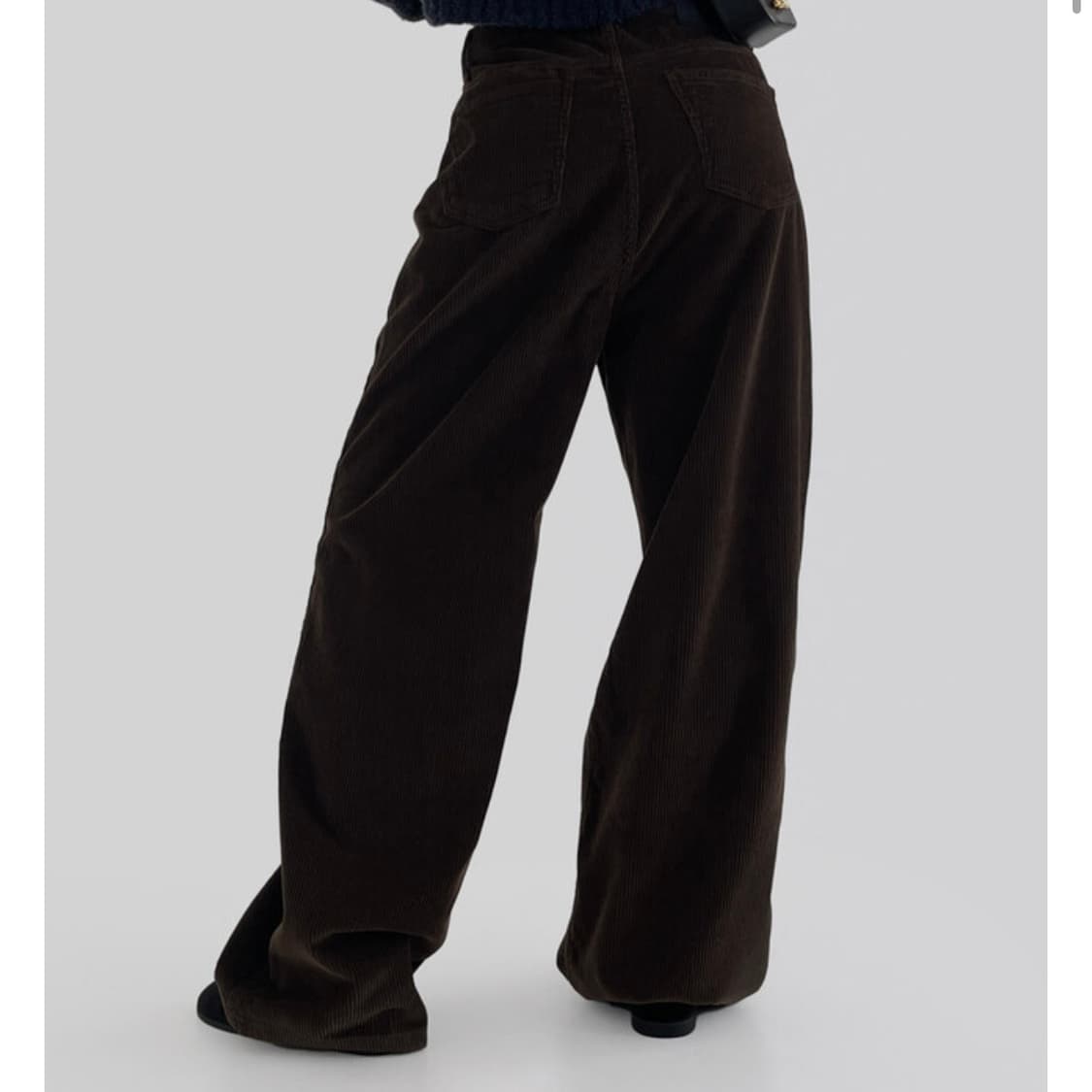 어텀 코듀로이 브라운 와이드 팬츠 상품이미지2