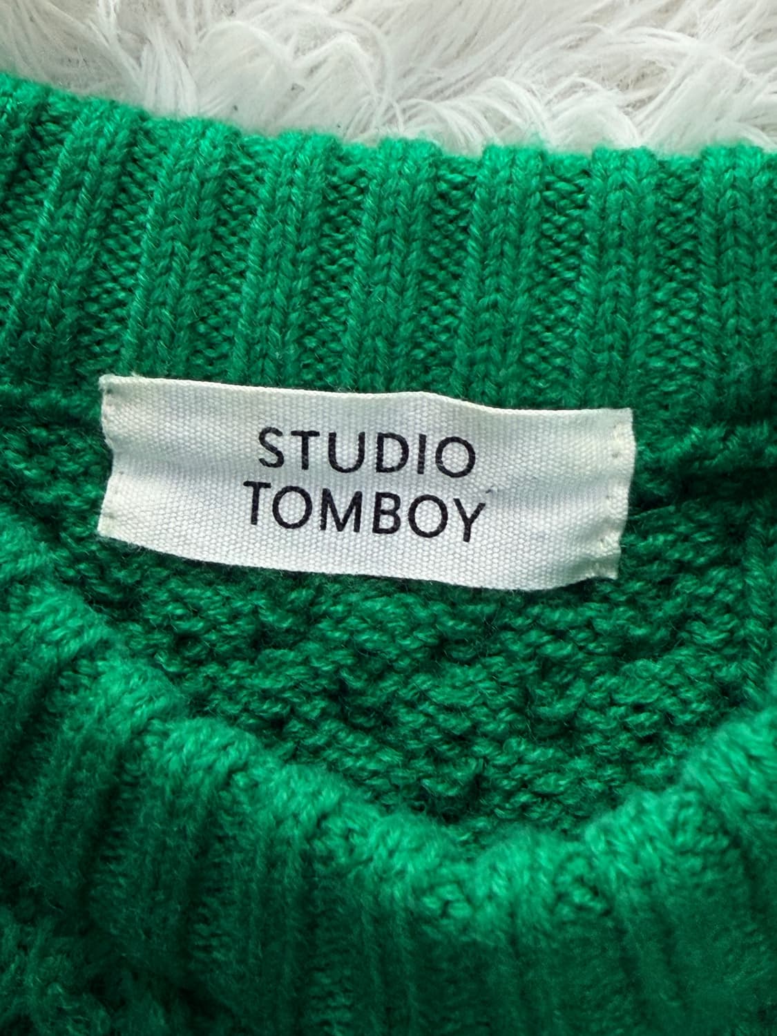 스튜디오 톰보이 그린 꽈배기 니트 F 상품이미지3