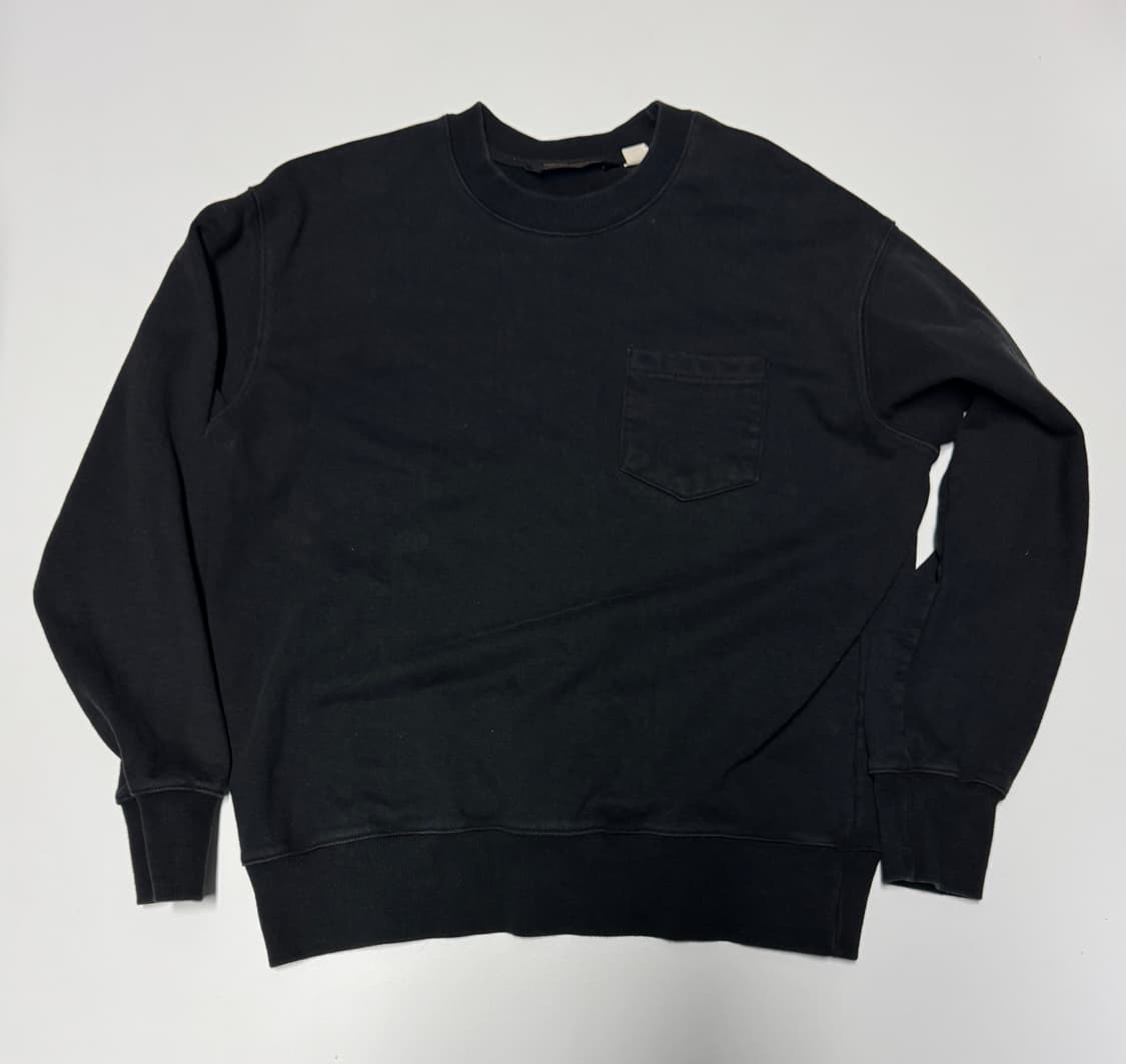 유니폼브릿지 미니멀 원 포켓 디테일 스웻셔츠 L 블랙 상품이미지1