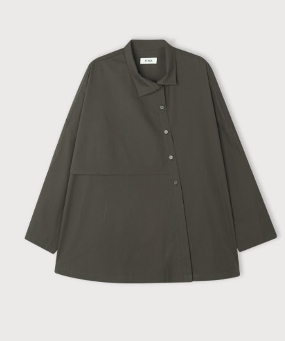 에토스 버튼 플레어 셔츠 애쉬브라운 button flare shirt 상품이미지1