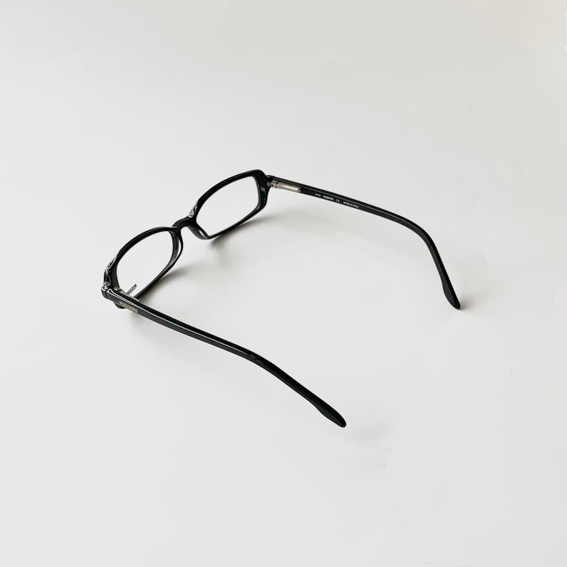 854 미쏘니 데드스탁 빈티지 슬림 사각 블랙 뿔테 남녀공용 픽키안경 상품이미지6