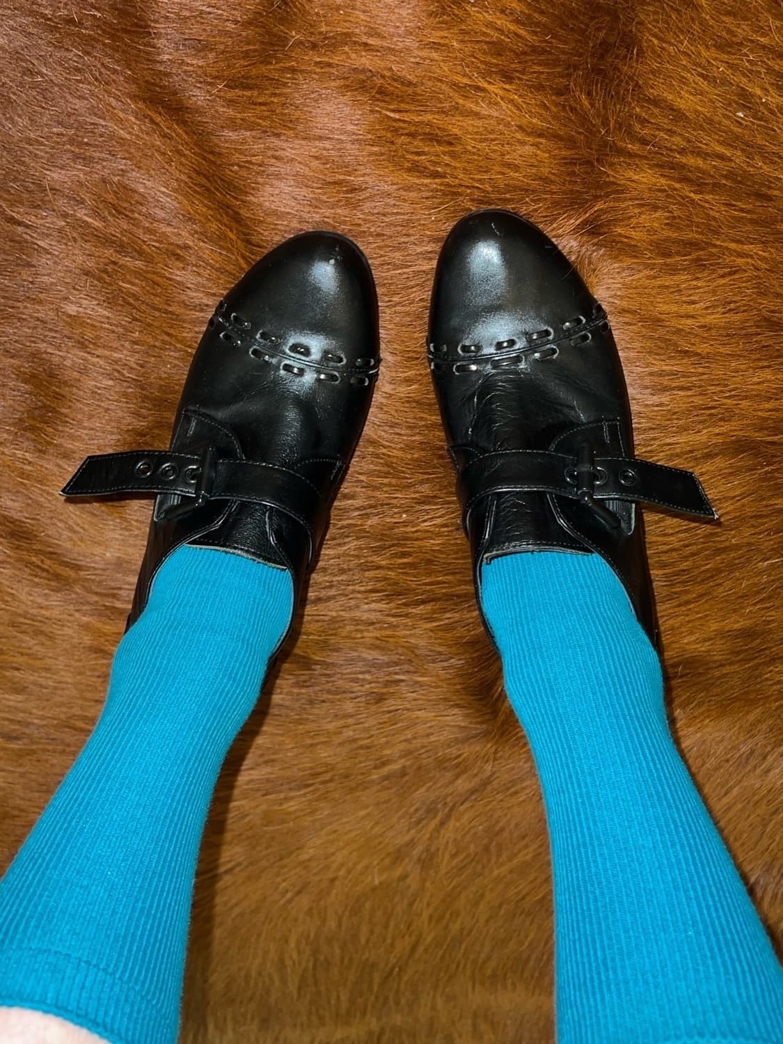 빈티지 버클 스트랩 미드 힐 상품이미지4