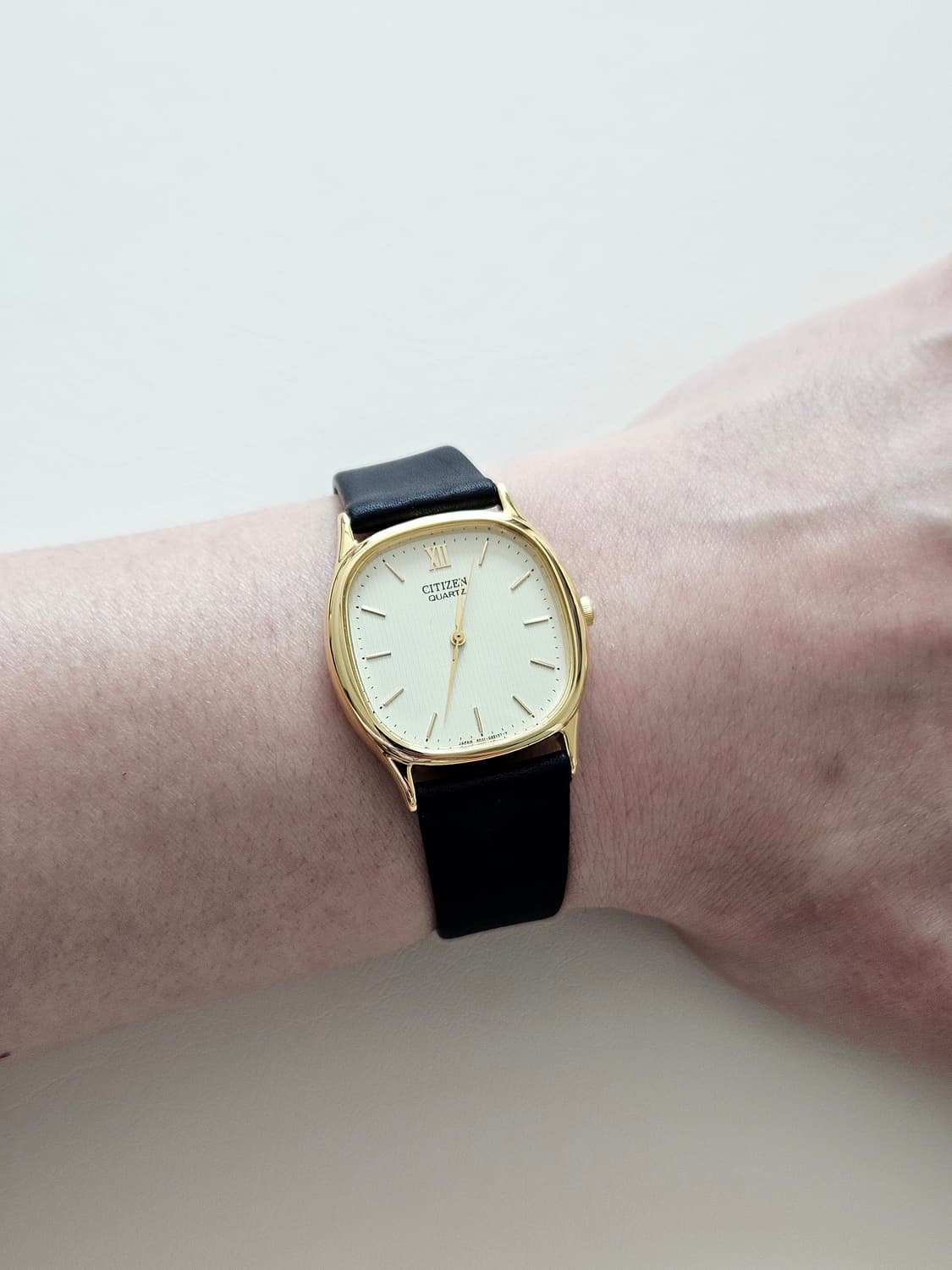 빈티지 시티즌 쿼츠 금장 가죽 시계 민트급 상품이미지2
