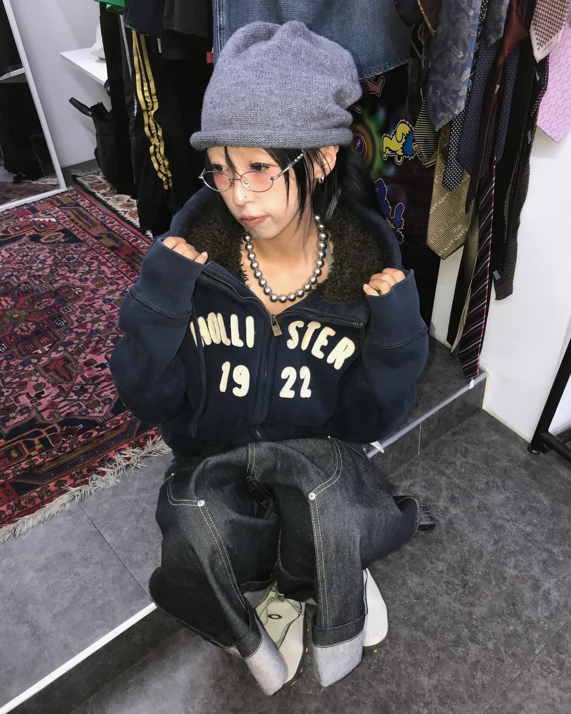Hollister Sherpa Hood Zip-Up 상품이미지1
