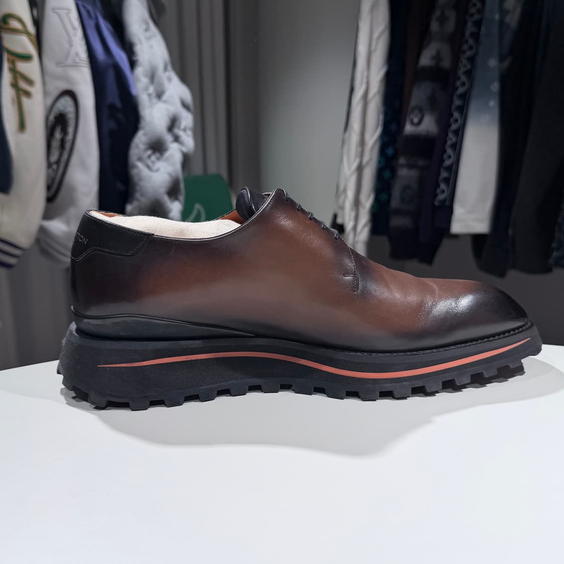 (A/8.5) / 루이비통 더비 클리퍼 카프스킨 코냑 브라운 구두 로퍼 상품이미지6