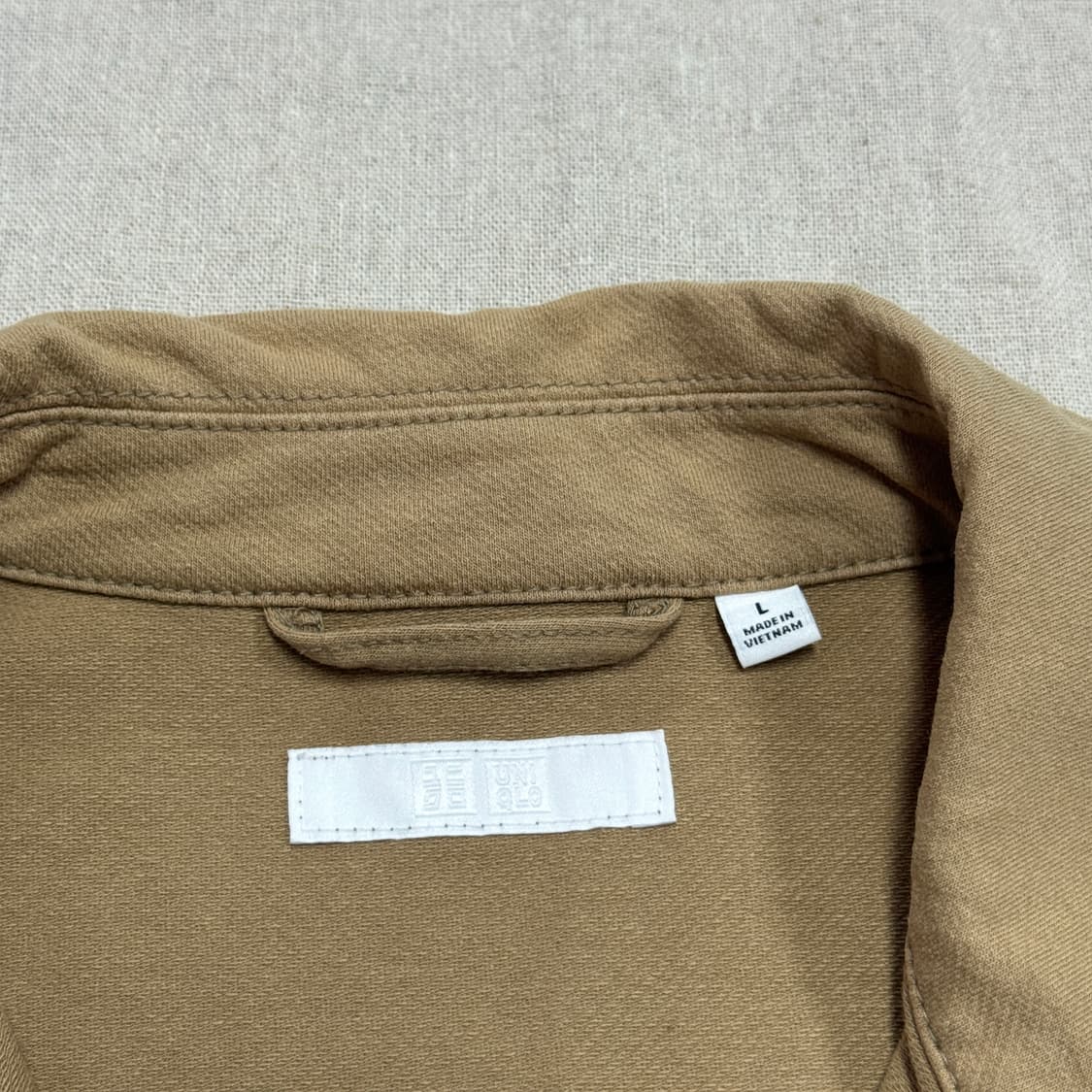 유니클로 유틸리티 베이지 코튼 자켓 L 상품이미지4