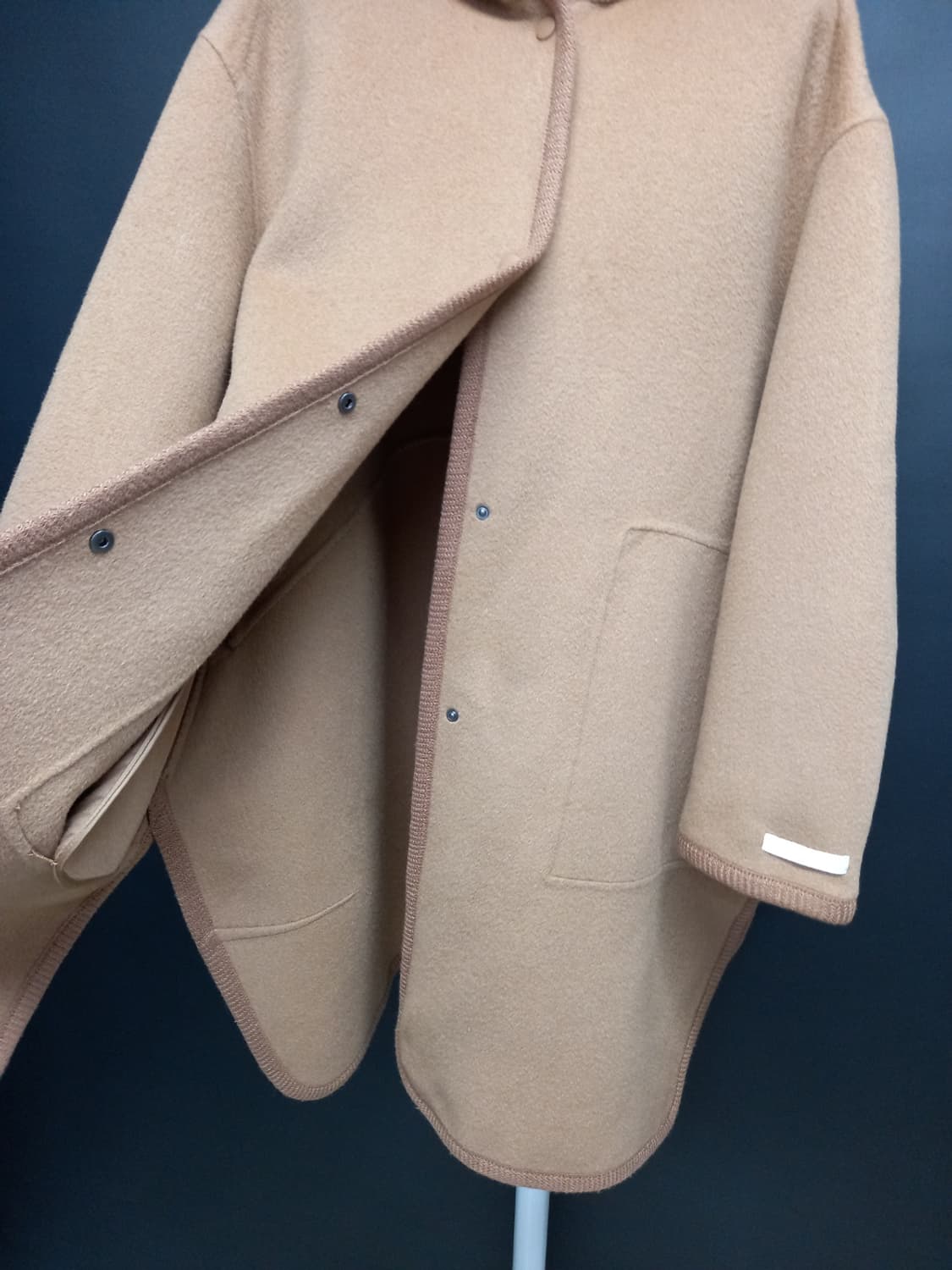 SJSJ 핸드메이드 캐시미어블랜 후드 롱 코트 44-77 상품이미지5