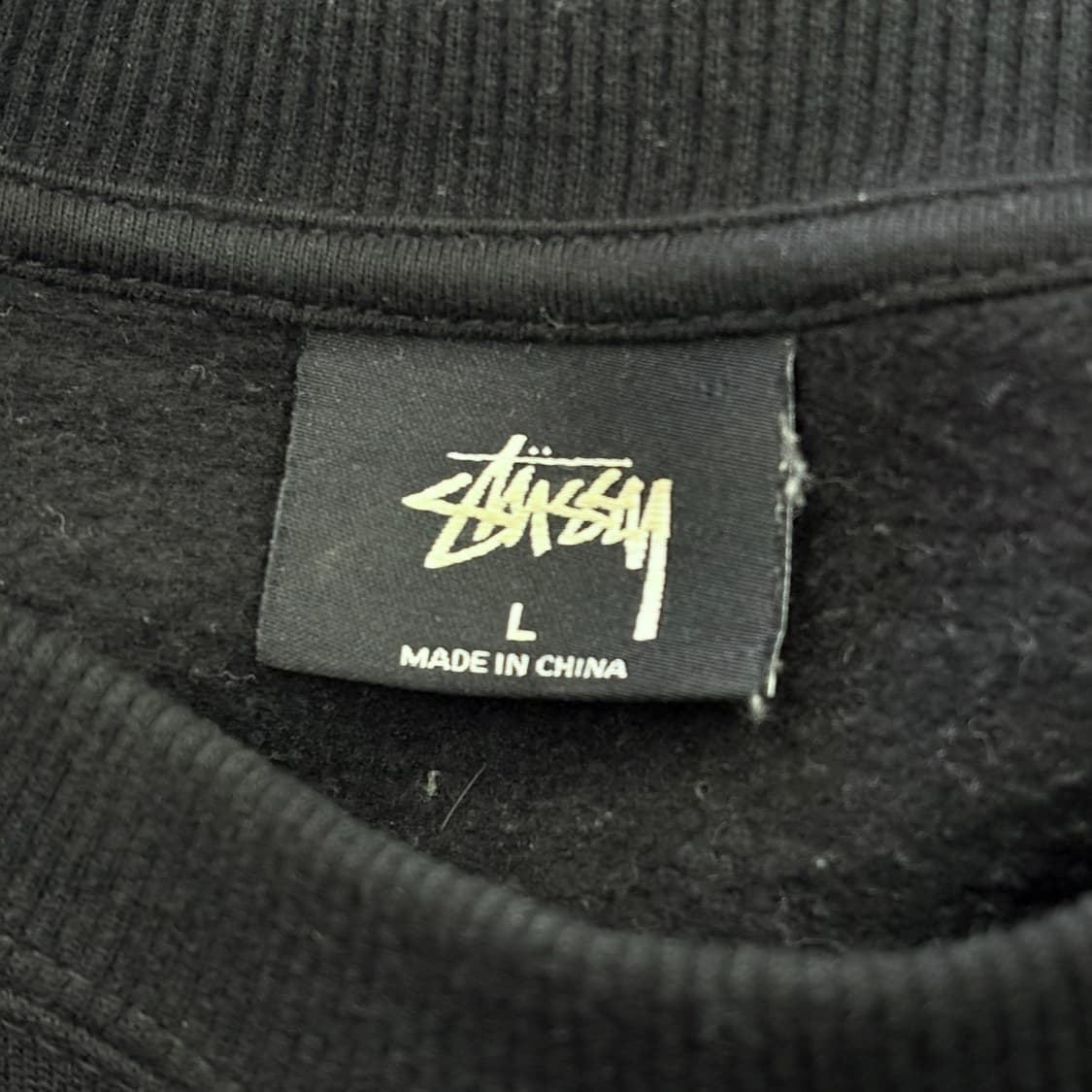Stussy 베이직 블랙 맨투맨 상품이미지3