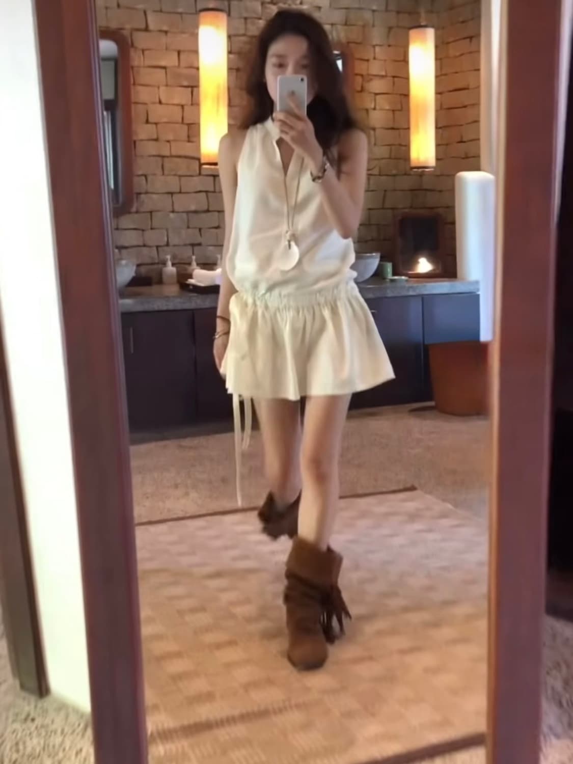 Settle for Moon 세틀포문 헨리넥 원피스 dress 상품이미지1