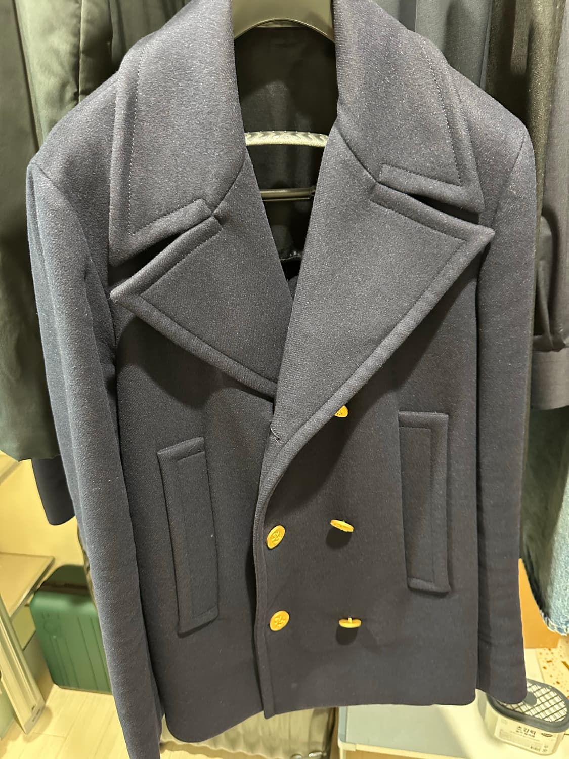 발렌티노 네이비 금장피코트 48 상품이미지1