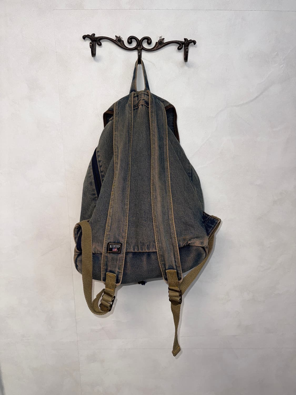 Kamp washing denim pocket backpack  상품이미지3