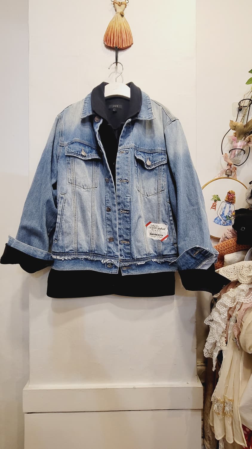 SJYP 레터링 데님자켓 상품이미지1