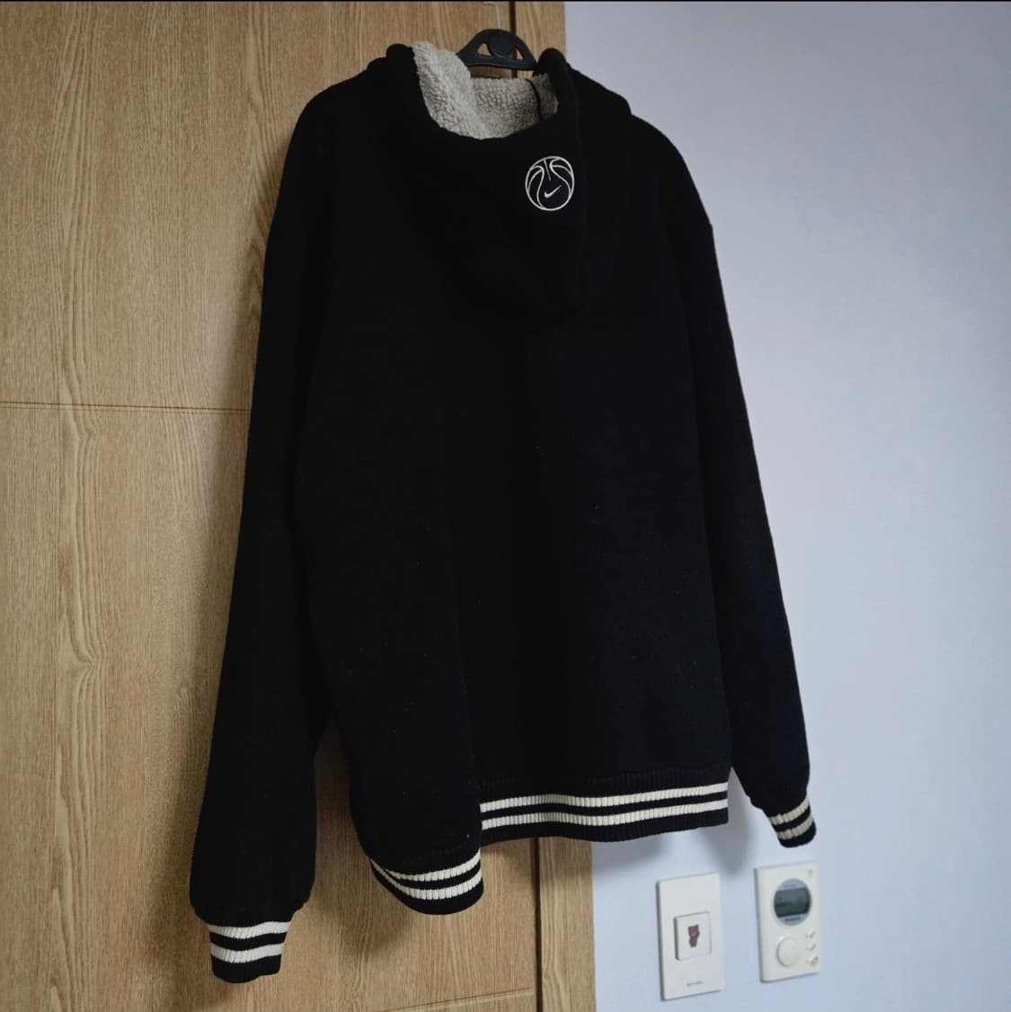 00's 나이키 배스킷볼 쉐르파헤비후리스 올드스쿨 양털후드집업 XL 블랙 상품이미지5
