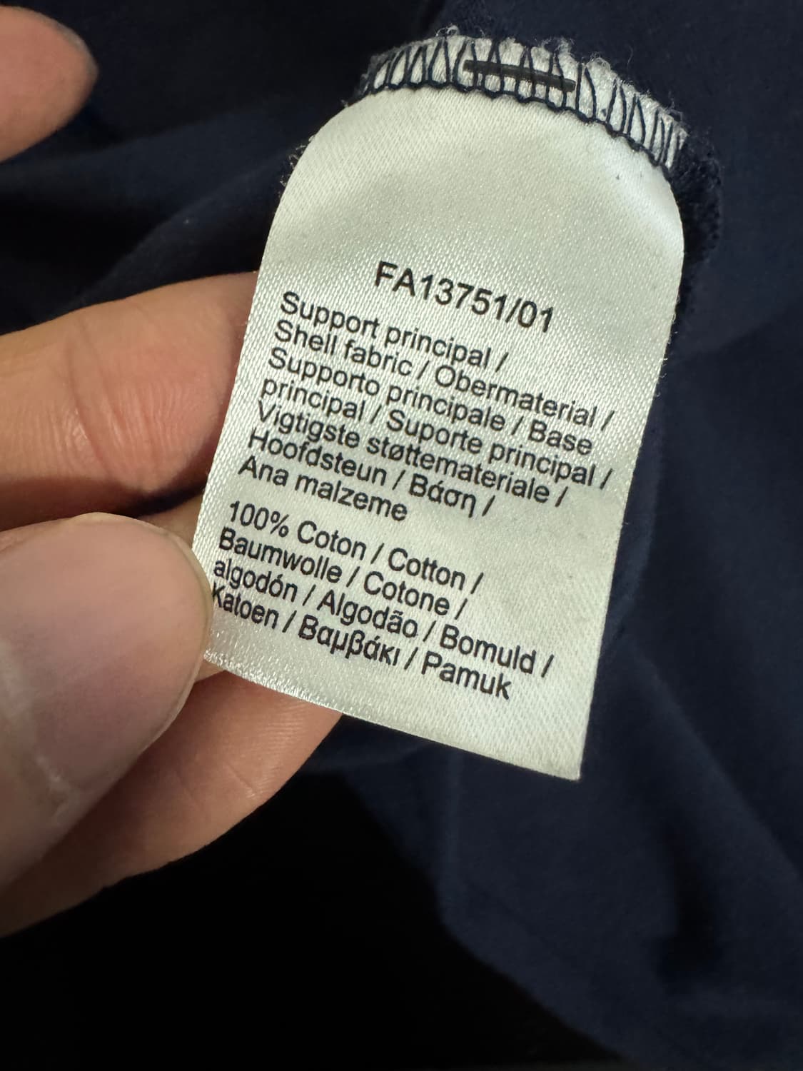 라코스테 레귤러핏 피마 코튼 반팔 티셔츠 XL 네이비 상품이미지5