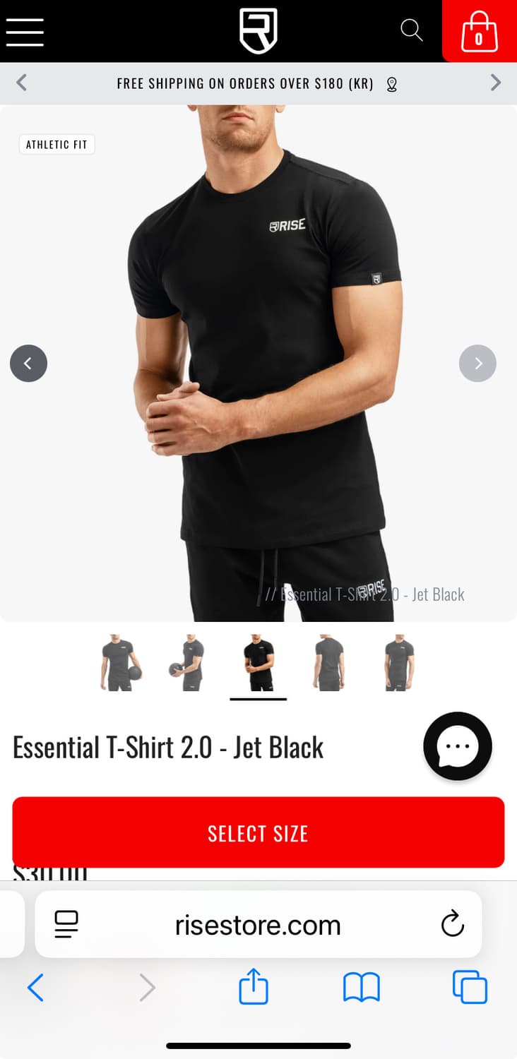 라이즈 에센셜 티셔츠 S 상품이미지3