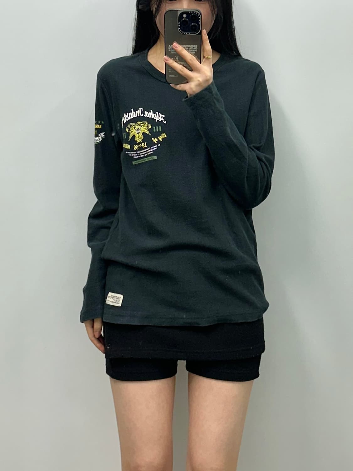 알파인더스트리 빅로고 와플 슬리브 니트 상품이미지1