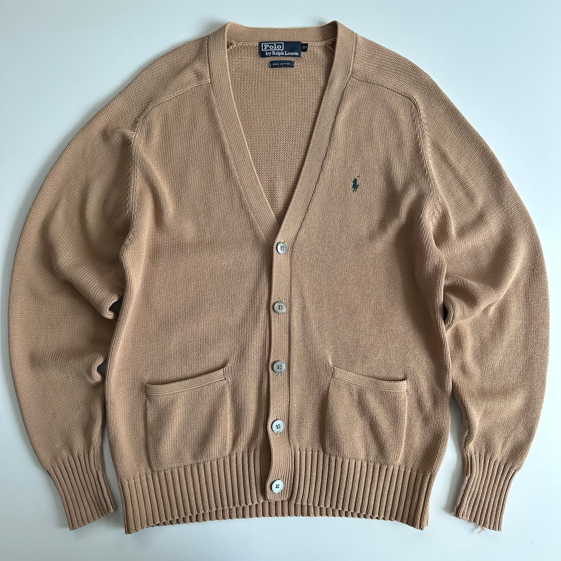 Polo 폴로 랄프로렌 베이지 업버튼 가디건 상품이미지3