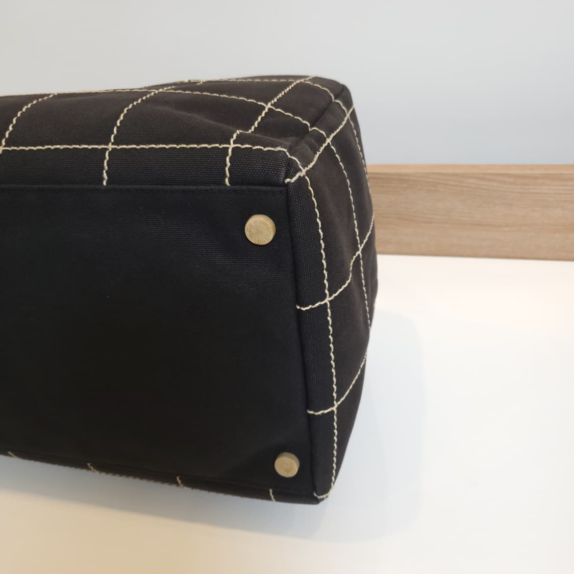샤넬 초코바 캔버스 보스턴백 상품이미지6
