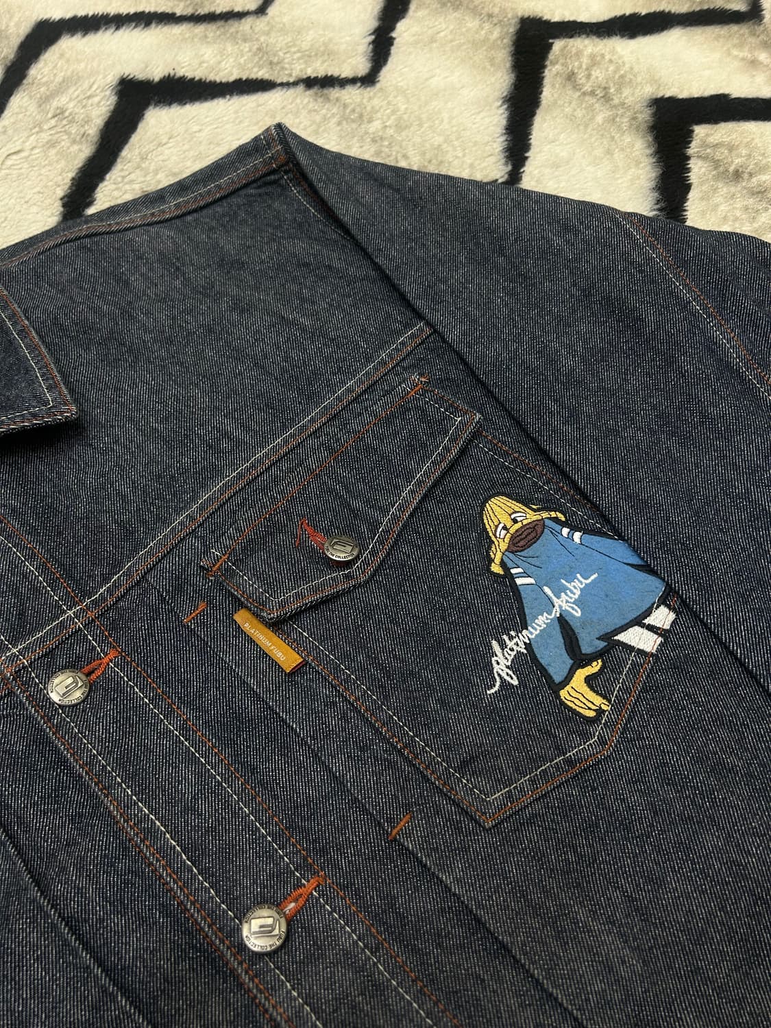 [XL]FUBU 90s 자수 오버핏 데님 자켓 상품이미지1