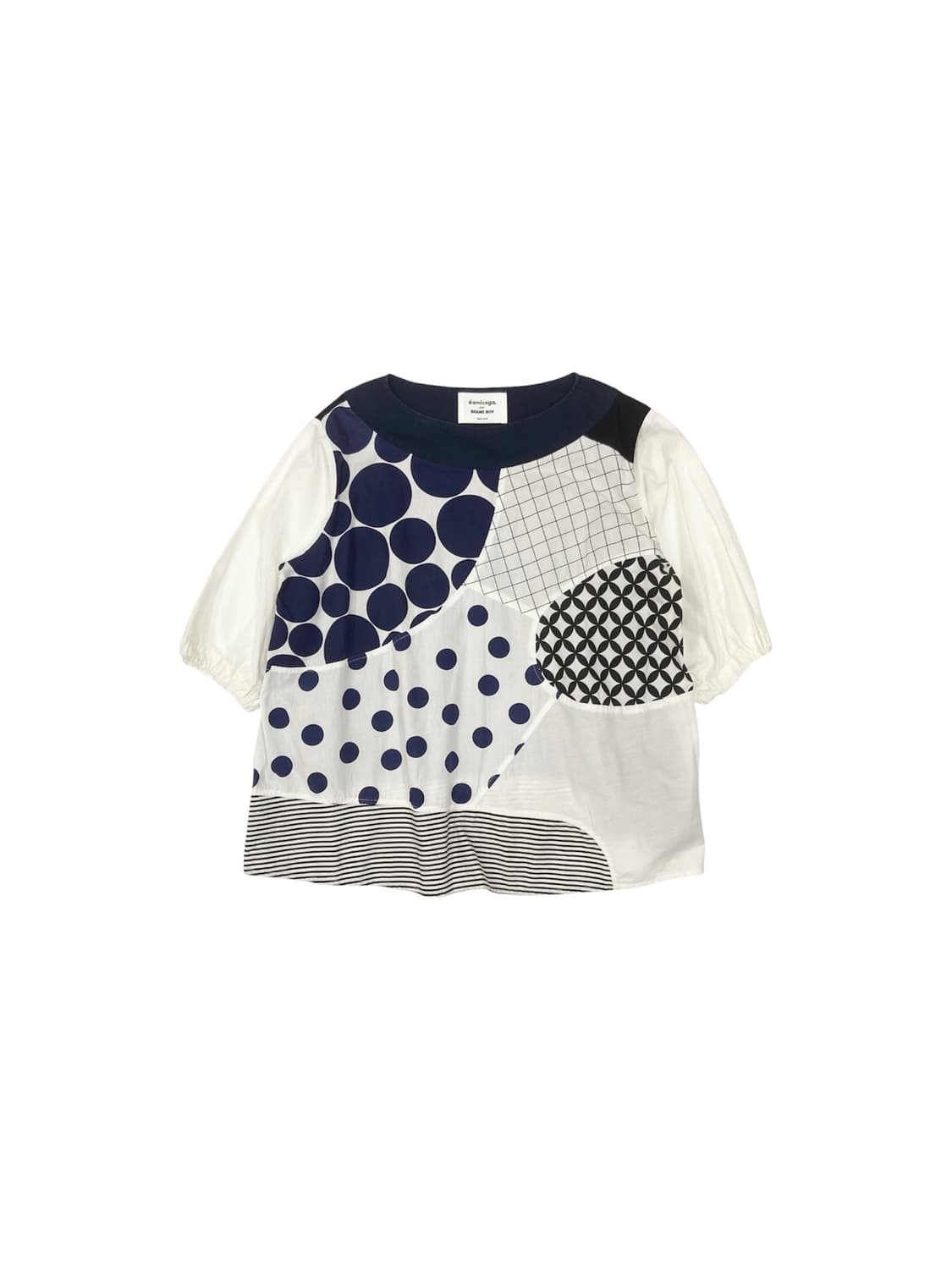 BEAMS Amicaga Patchwork Blouse 상품이미지4