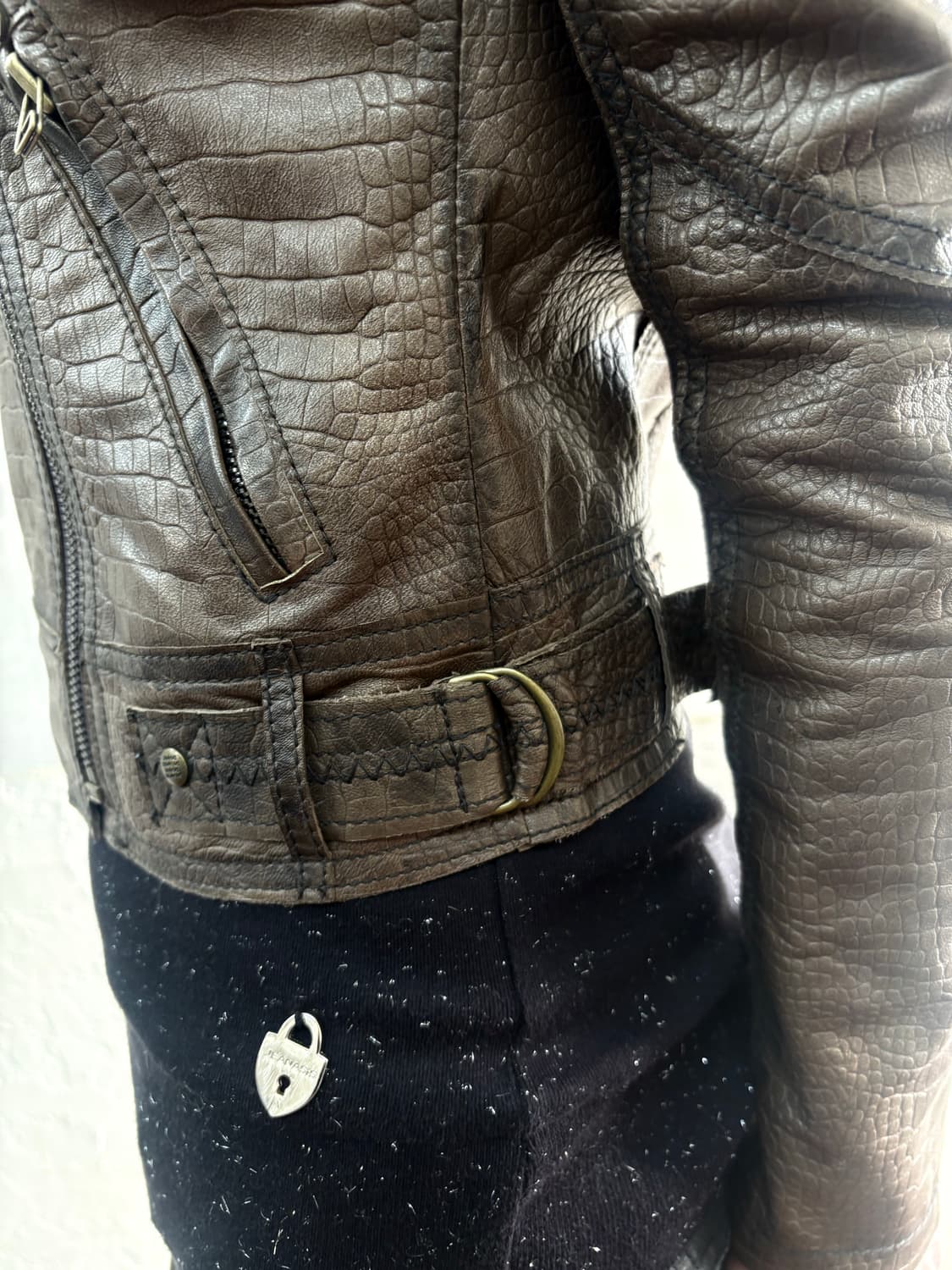 sheepskin brown rider jacket 상품이미지7