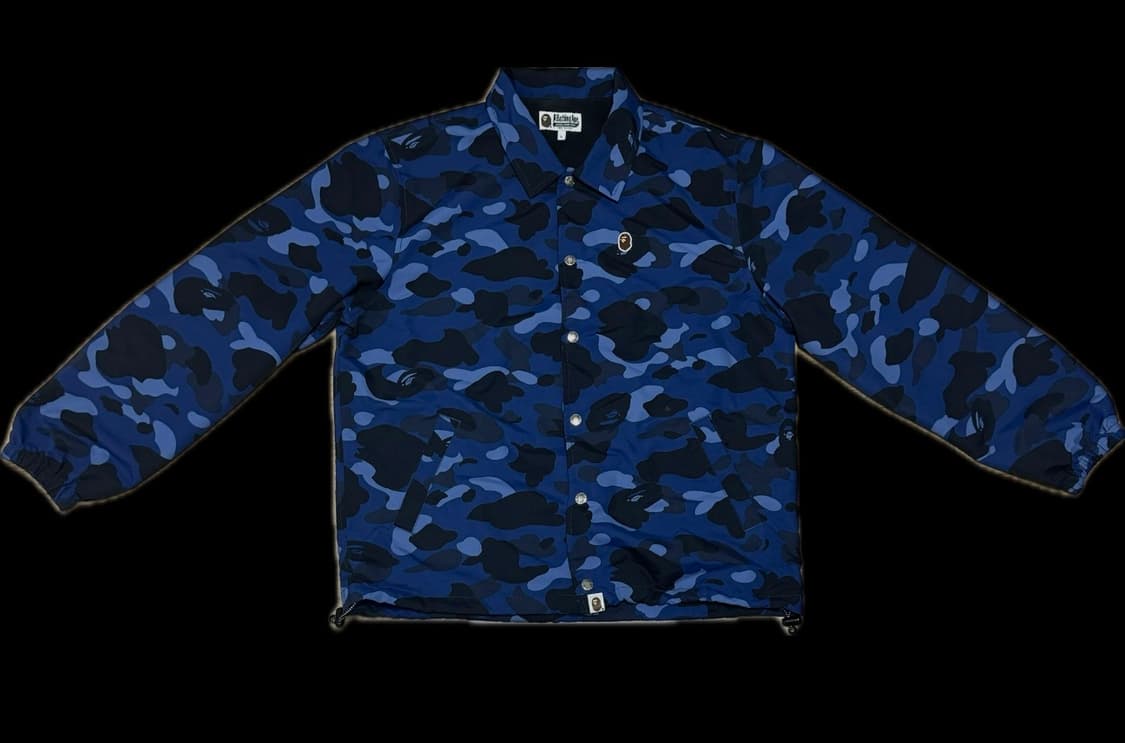 A BATHING APE (BAPE) 베이프 블루 카모 코치 자켓 / L 상품이미지2